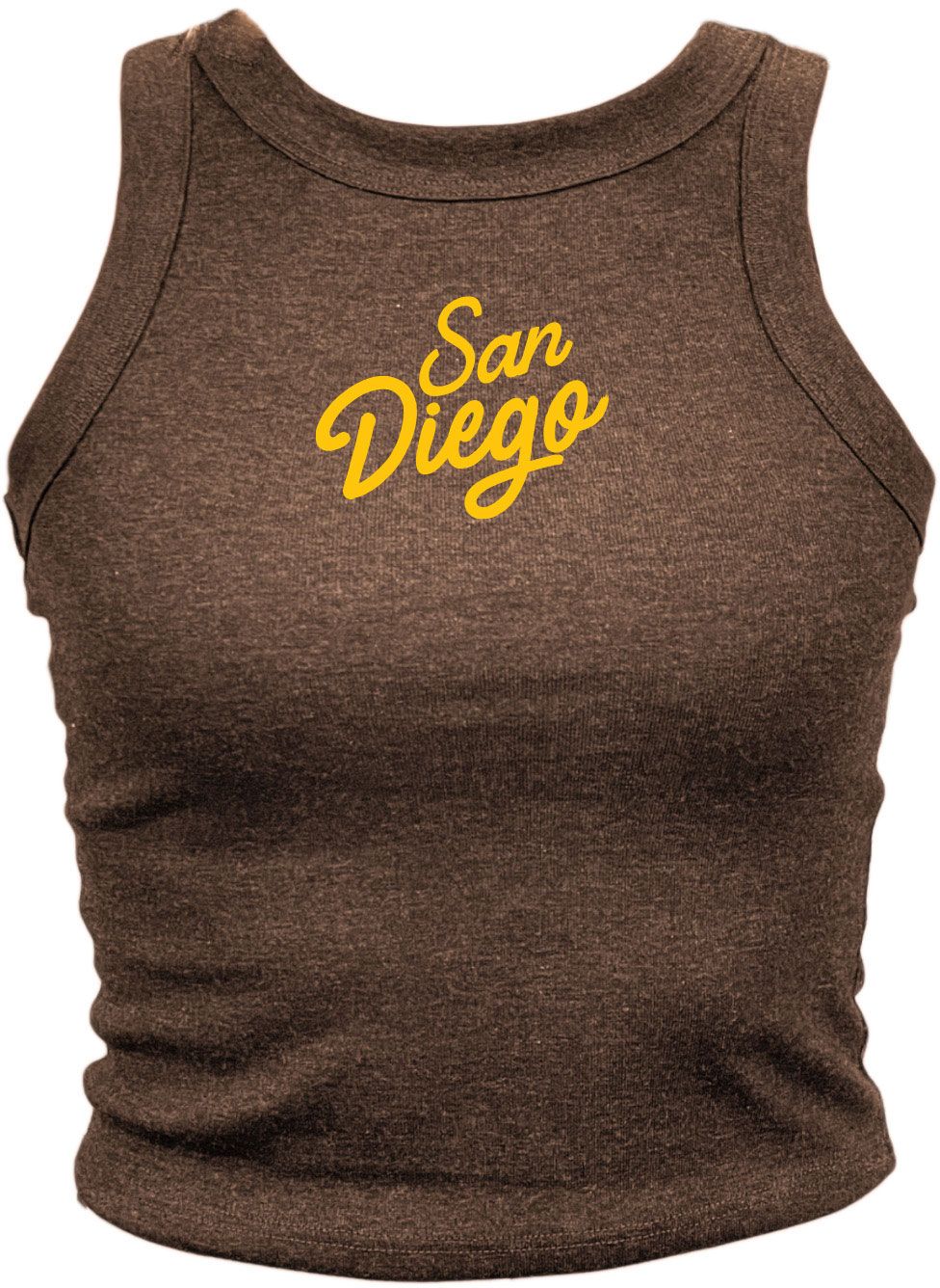 Where I'm From Women's San Diego Brown Script Tank Top