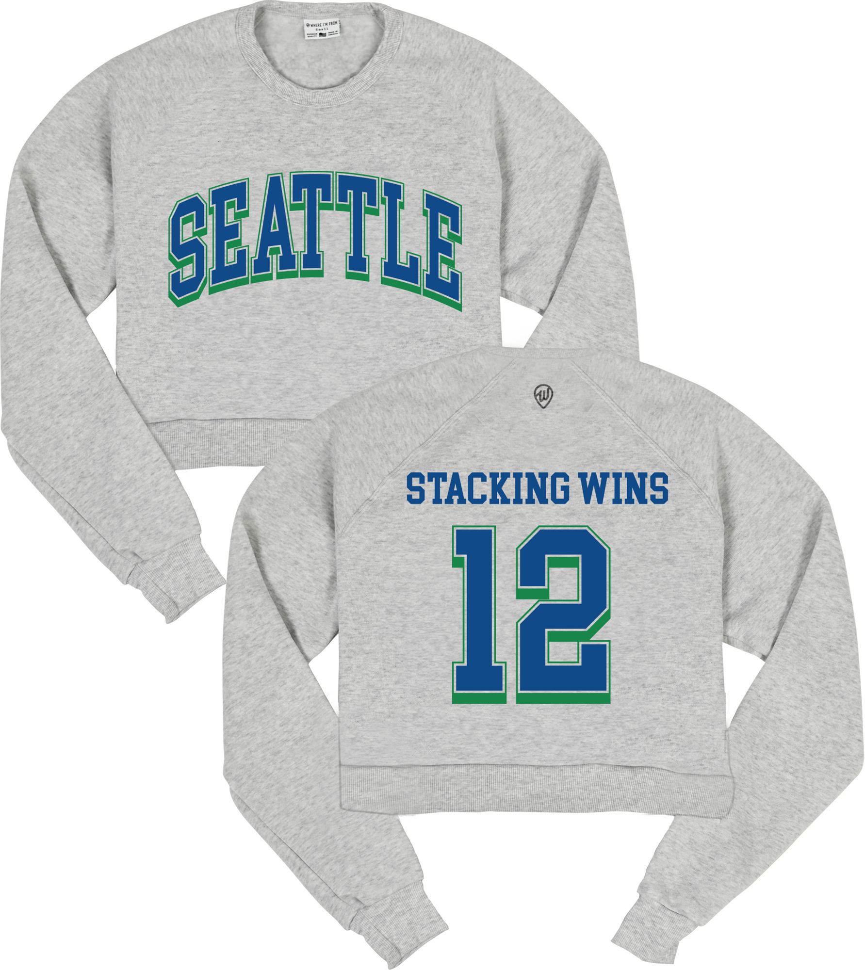 Where I'm From Women's Seattle Ash City Crewneck Sweatshirt