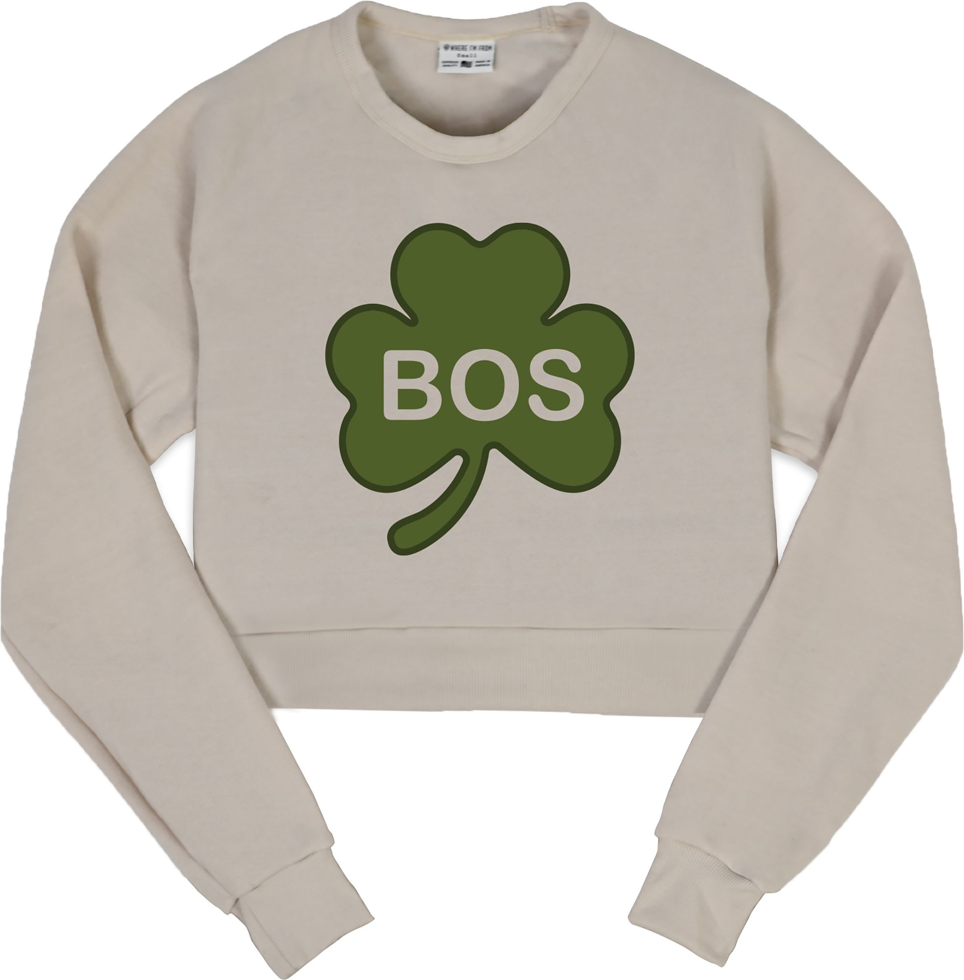 Where I'm From Women's Baltimore City Code Oatmeal St. Patty's Cropped Long Sleeve Shirt