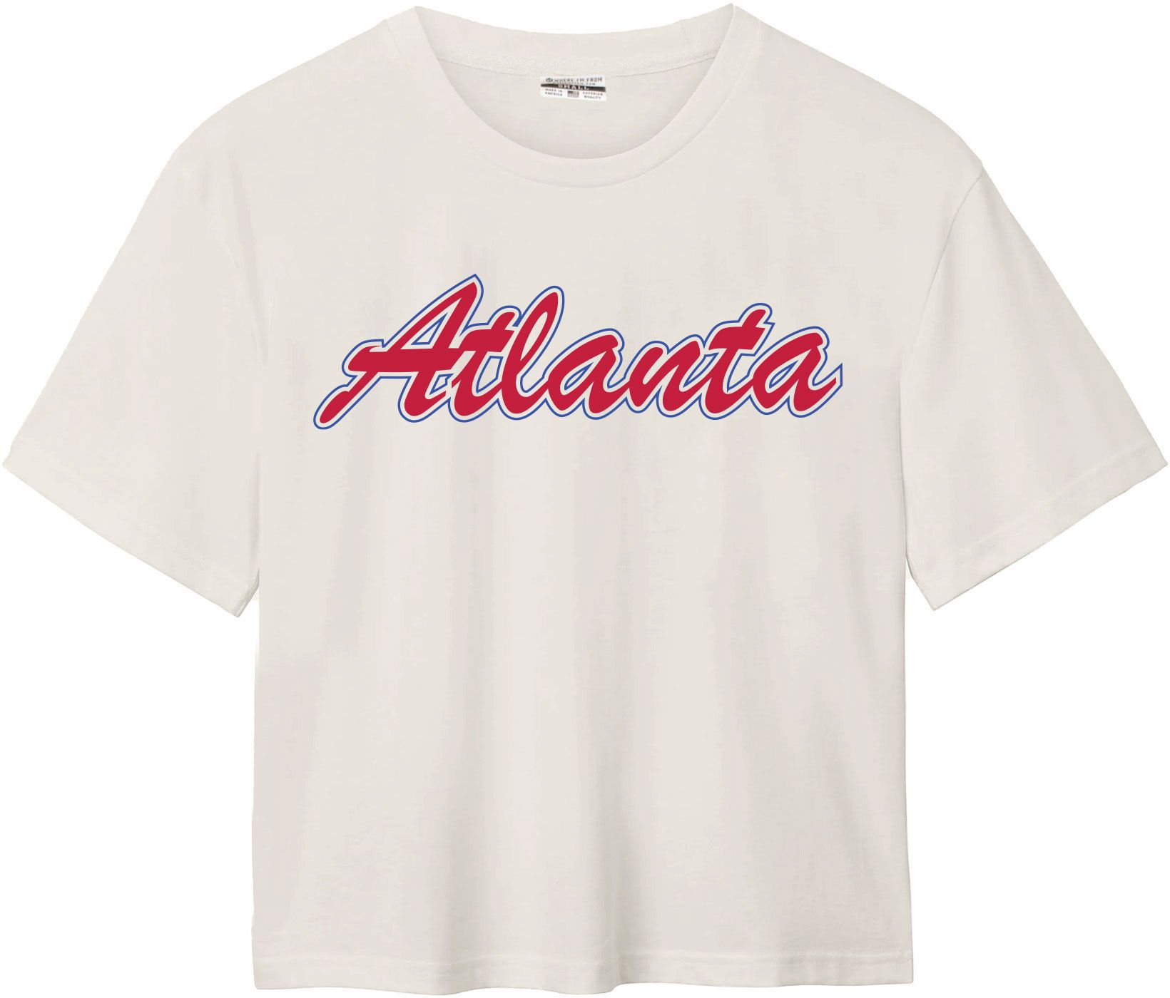 Where I'm From Women's Atlanta Oatmeal Script Baseball T-Shirt