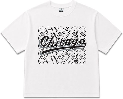 Where I'm From Women's Chicago Repeat Easy T-Shirt, XL, White