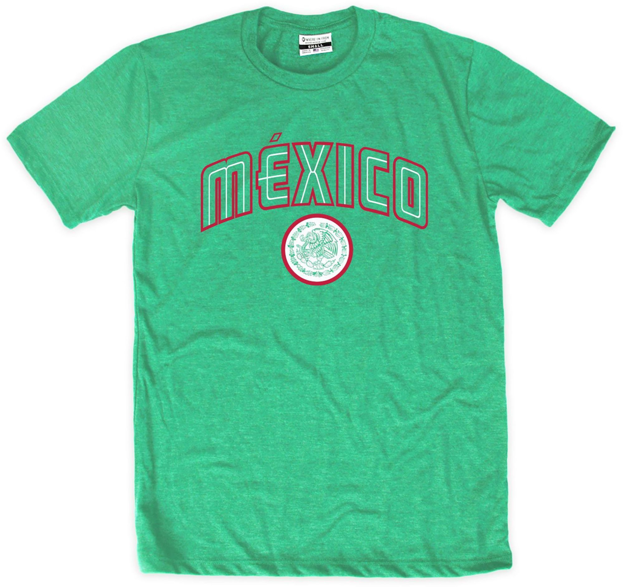 Where I'm From Youth Mexico Kelly Green Decal T-Shirt