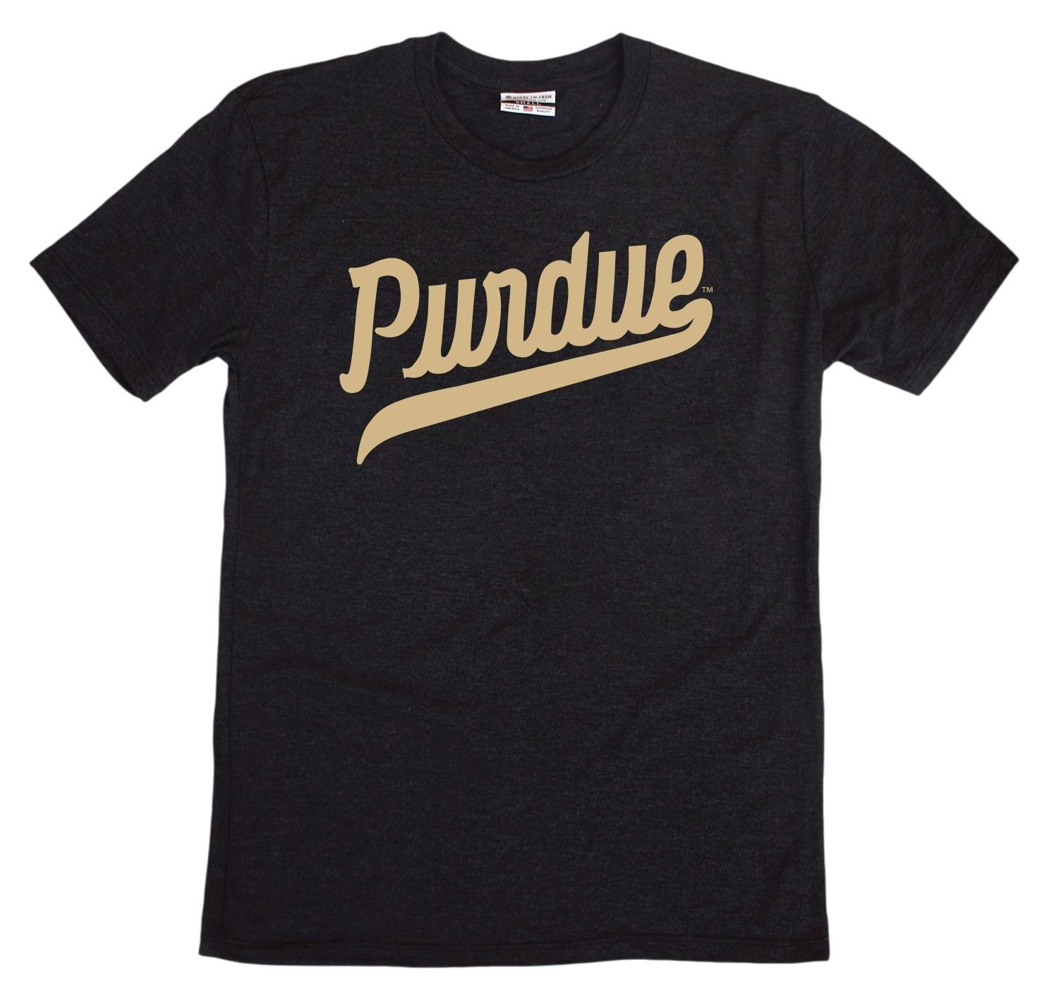 Where I'm From Youth Purdue Boilermakers Black Script T-Shirt