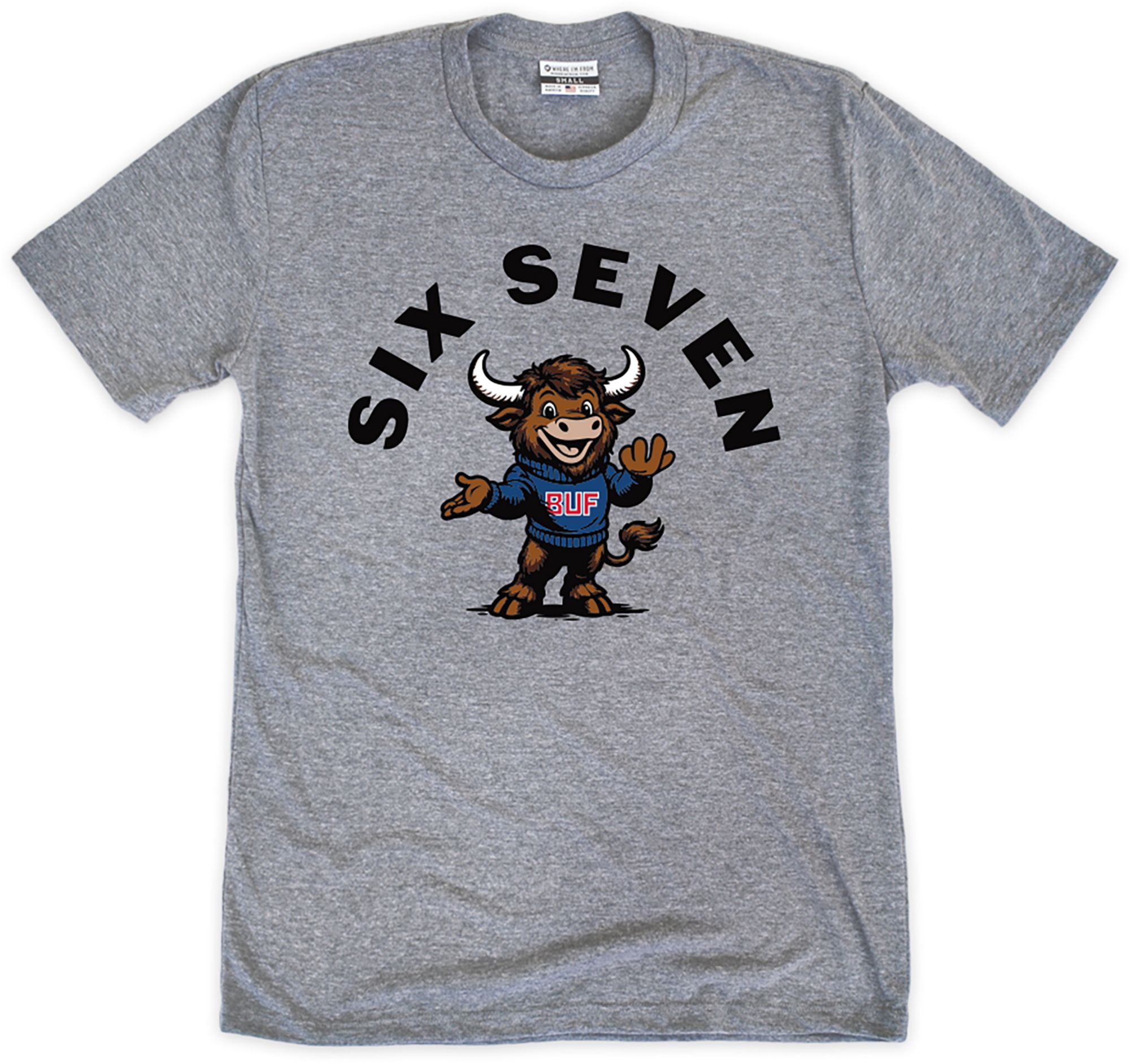 Where I'm From Youth Buffalo Gray Six Seven T-Shirt