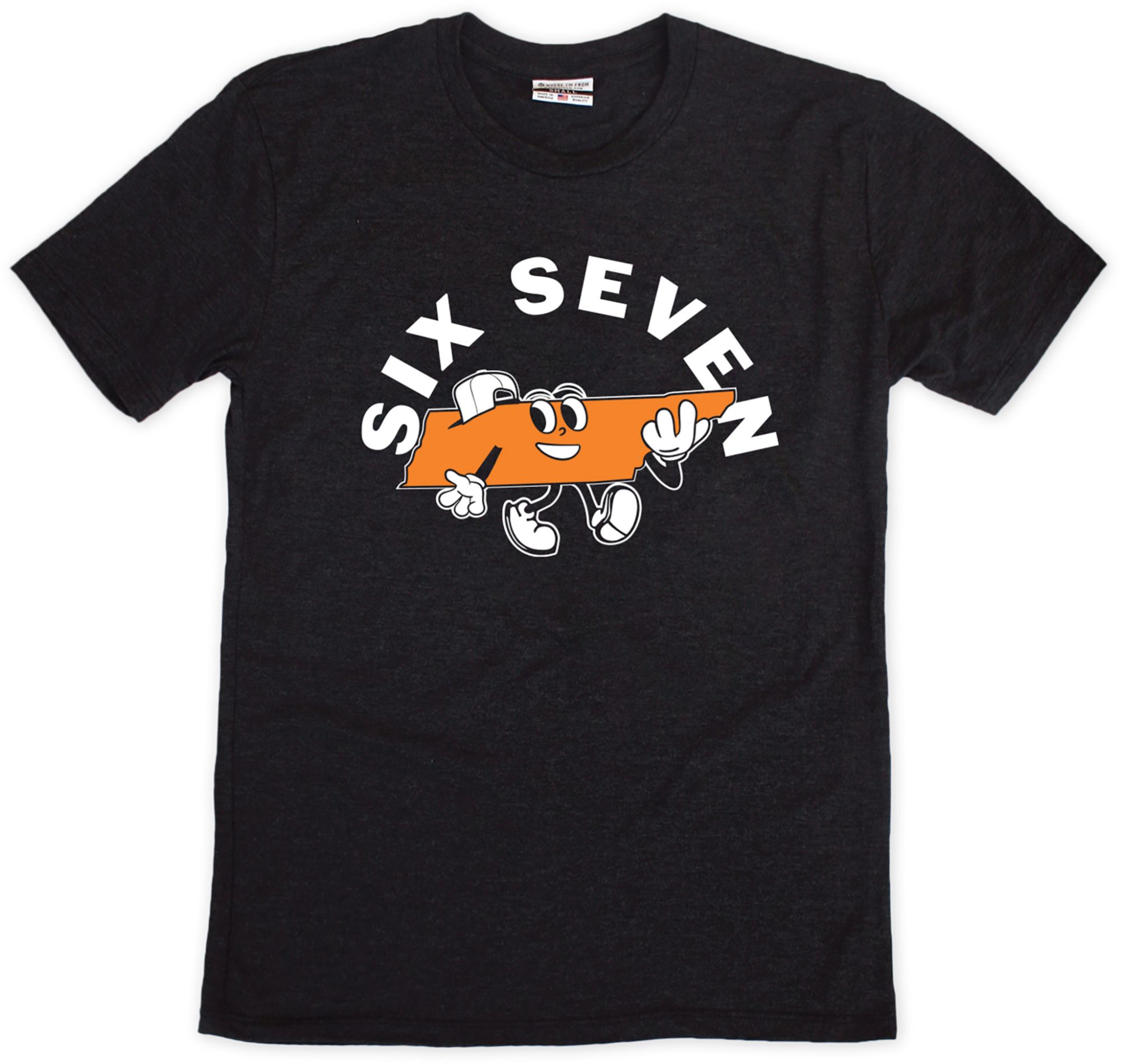 Where I'm From Youth Knoxville Black Six Seven T-Shirt