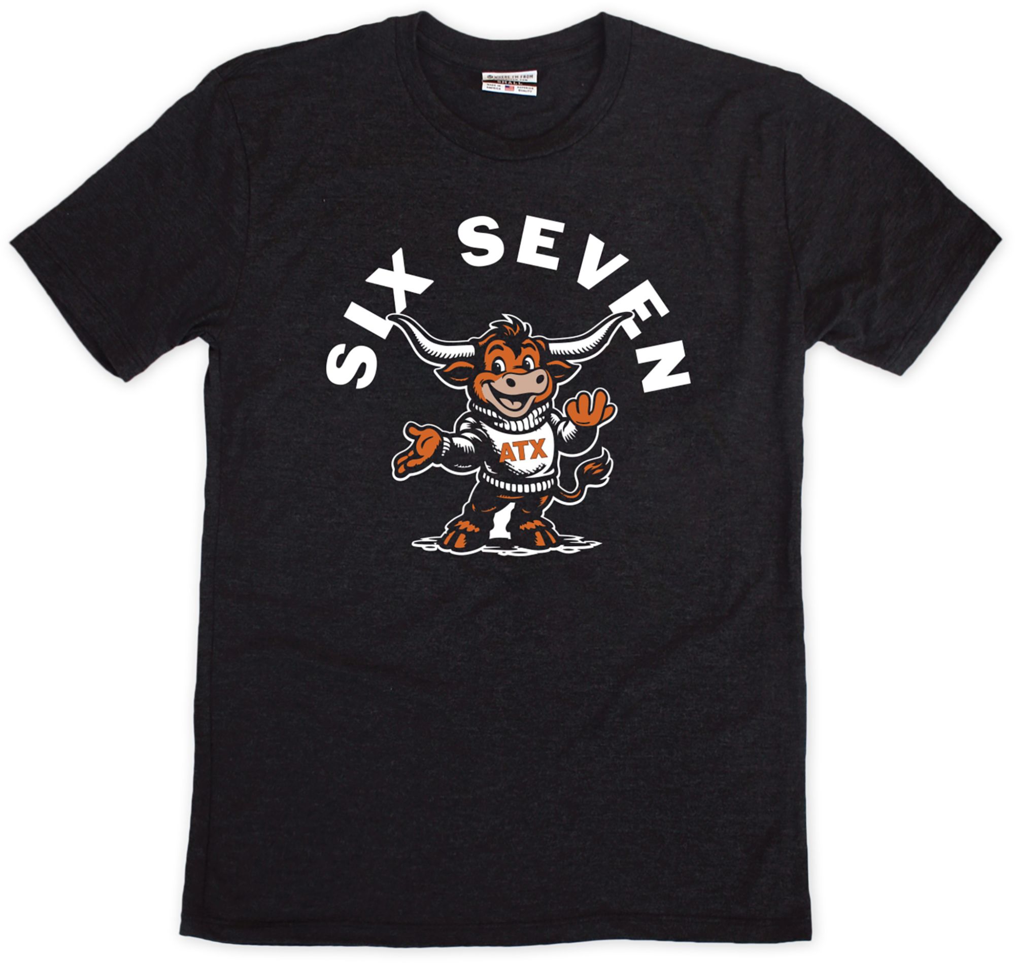 Where I'm From Youth Austin Black Six Seven T-Shirt