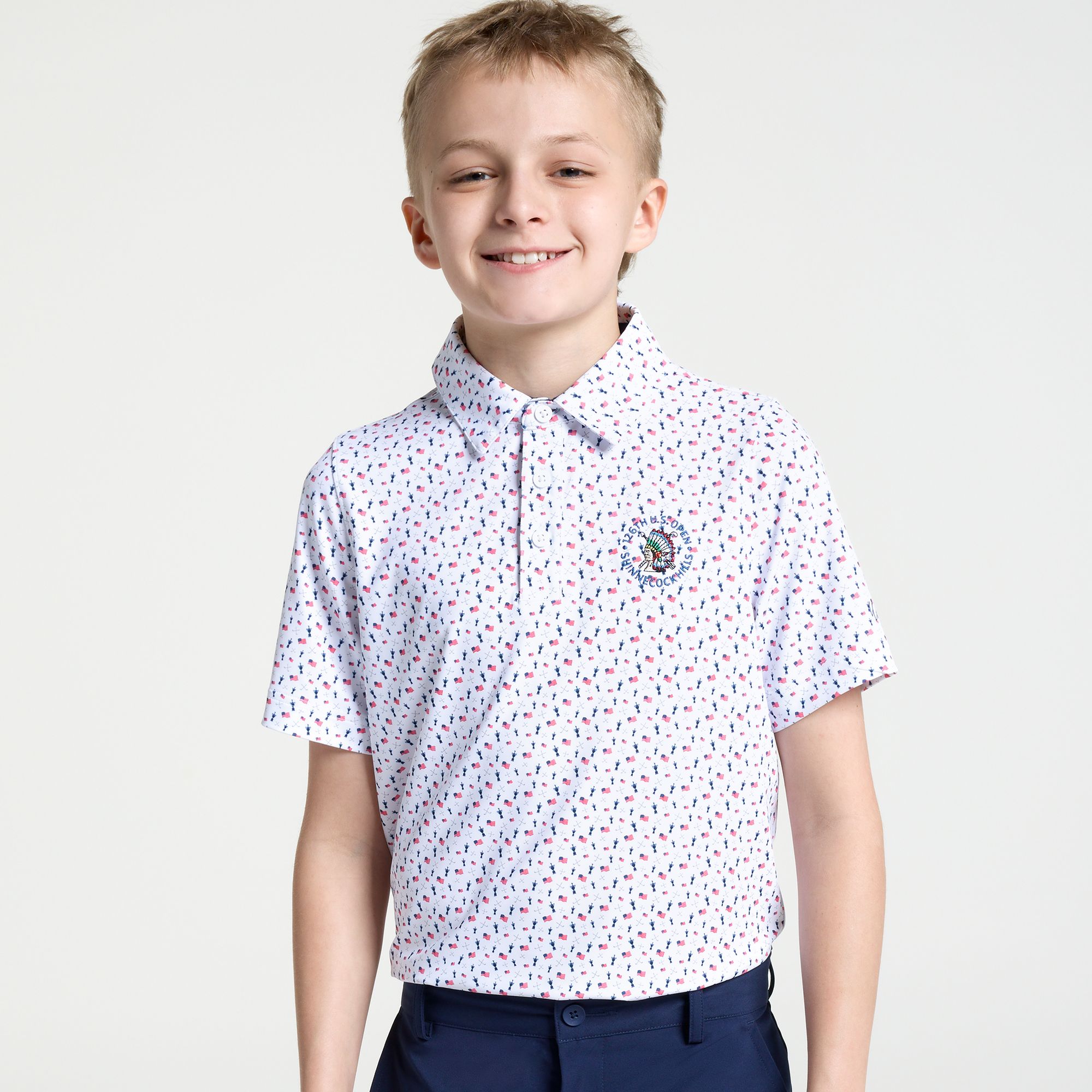 2026 U.S. Open Walter Hagen Youth Performance 11 Printed Polo