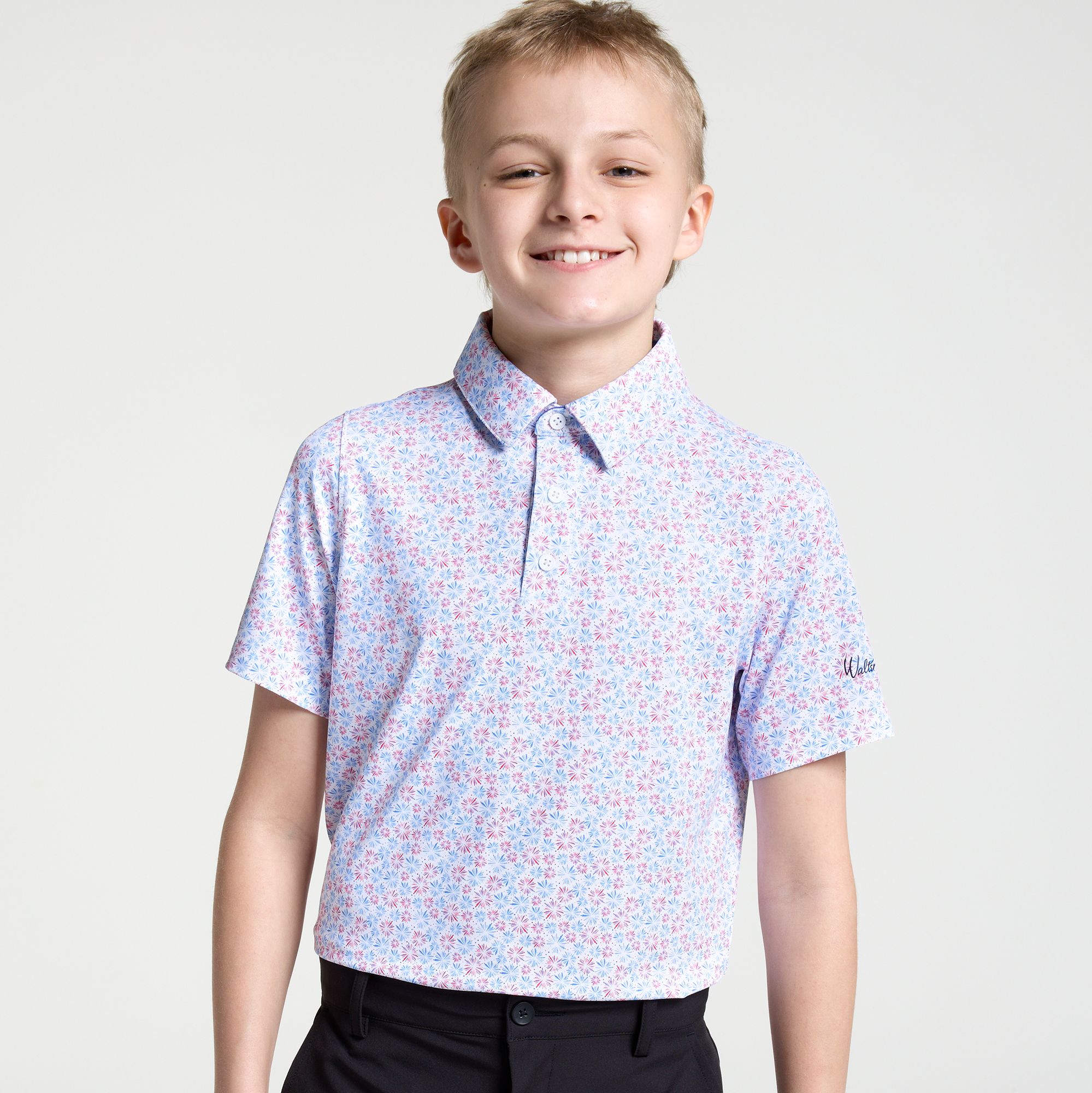 Walter Hagen Boys' Performance 11 Printed Polo