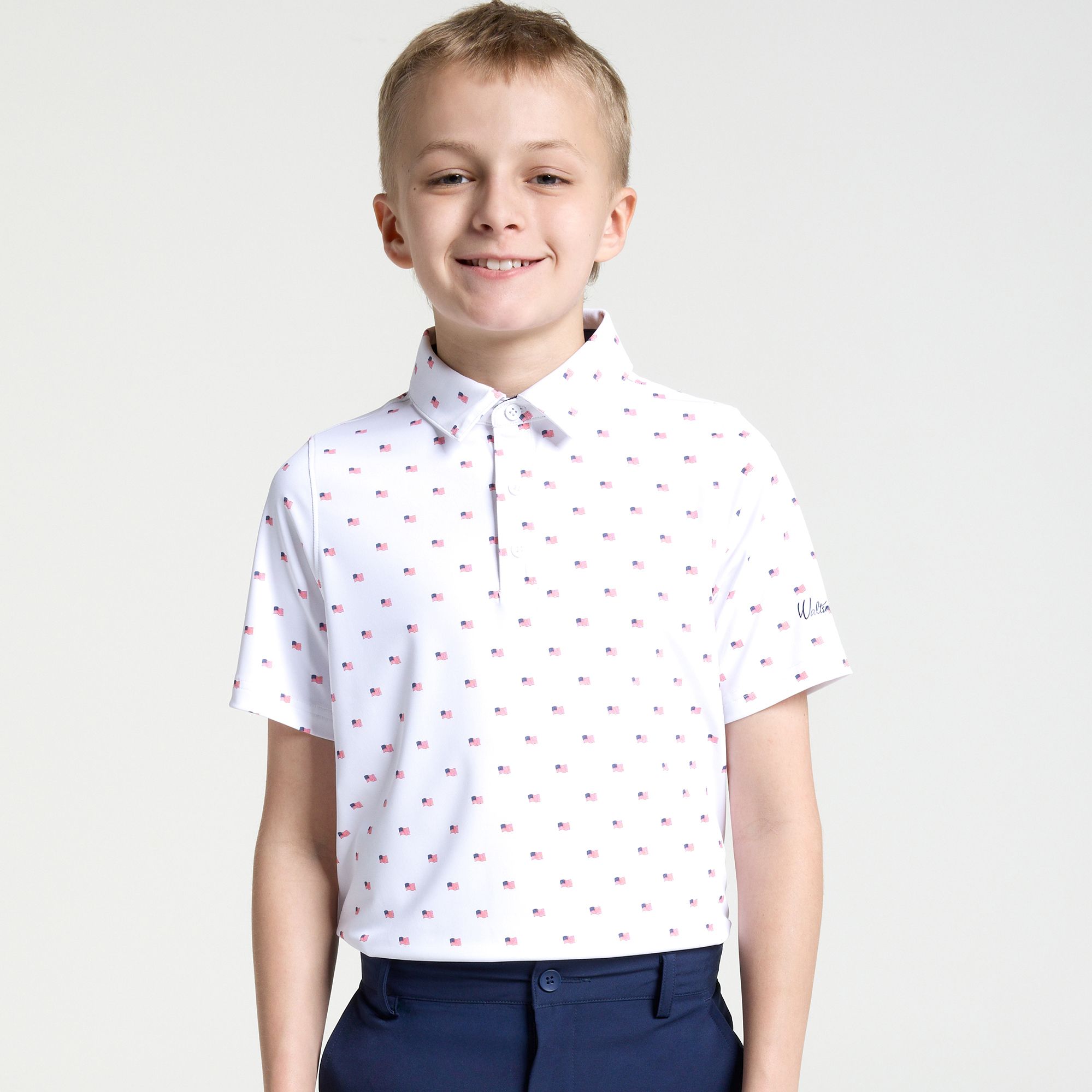 Walter Hagen Boys' Performance 11 Printed Polo