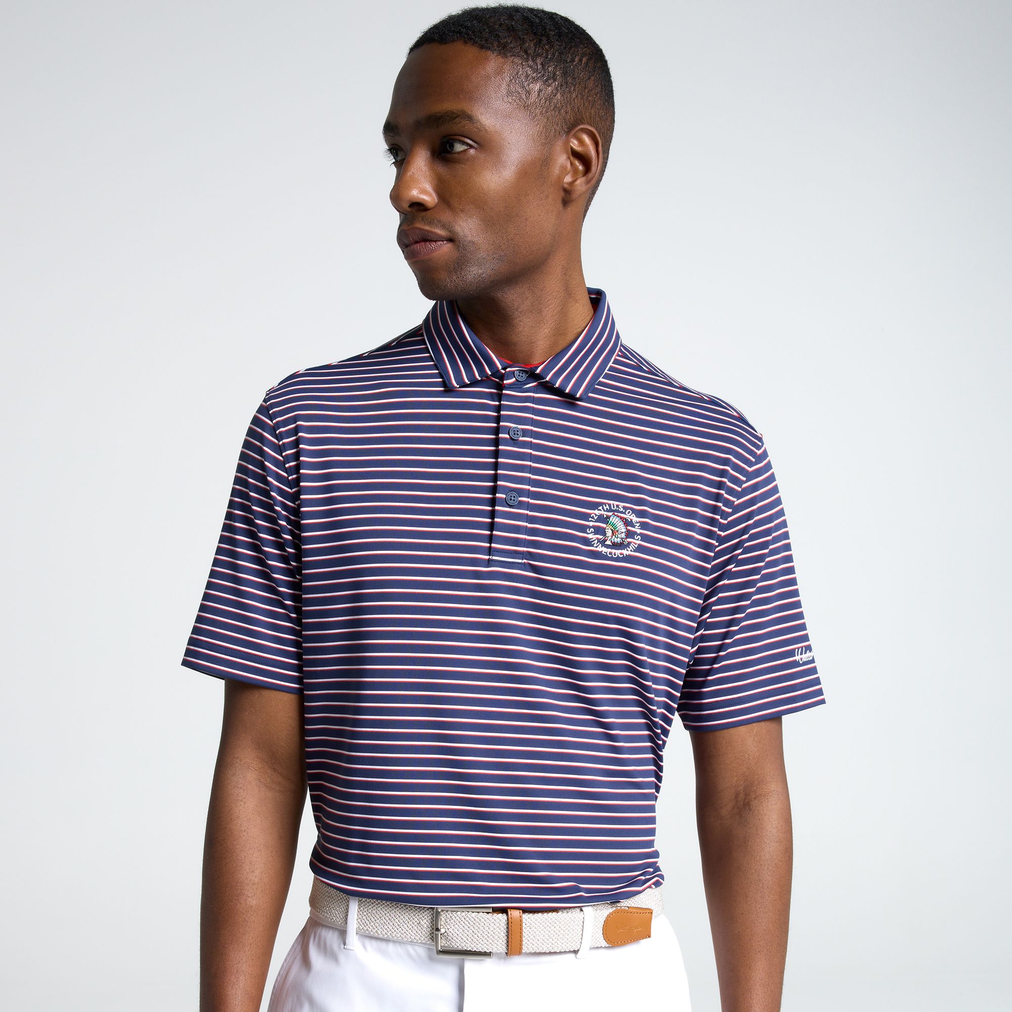 2026 U.S. Open Walter Hagen Performance 11 Tri-Stripe Polo
