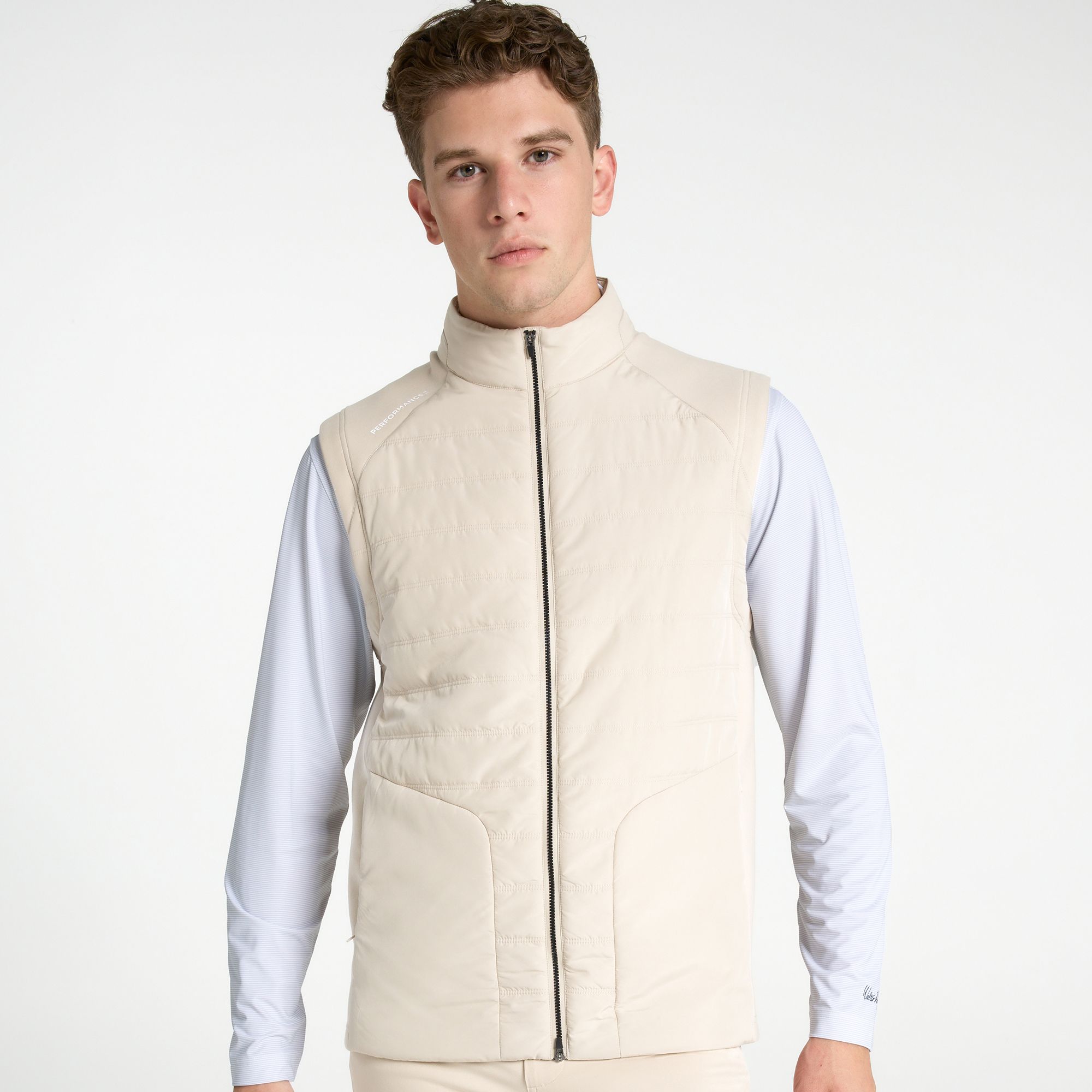 Walter Hagen Men's Performance 11 Thermocover Vest, Medium, Light Khaki Tan