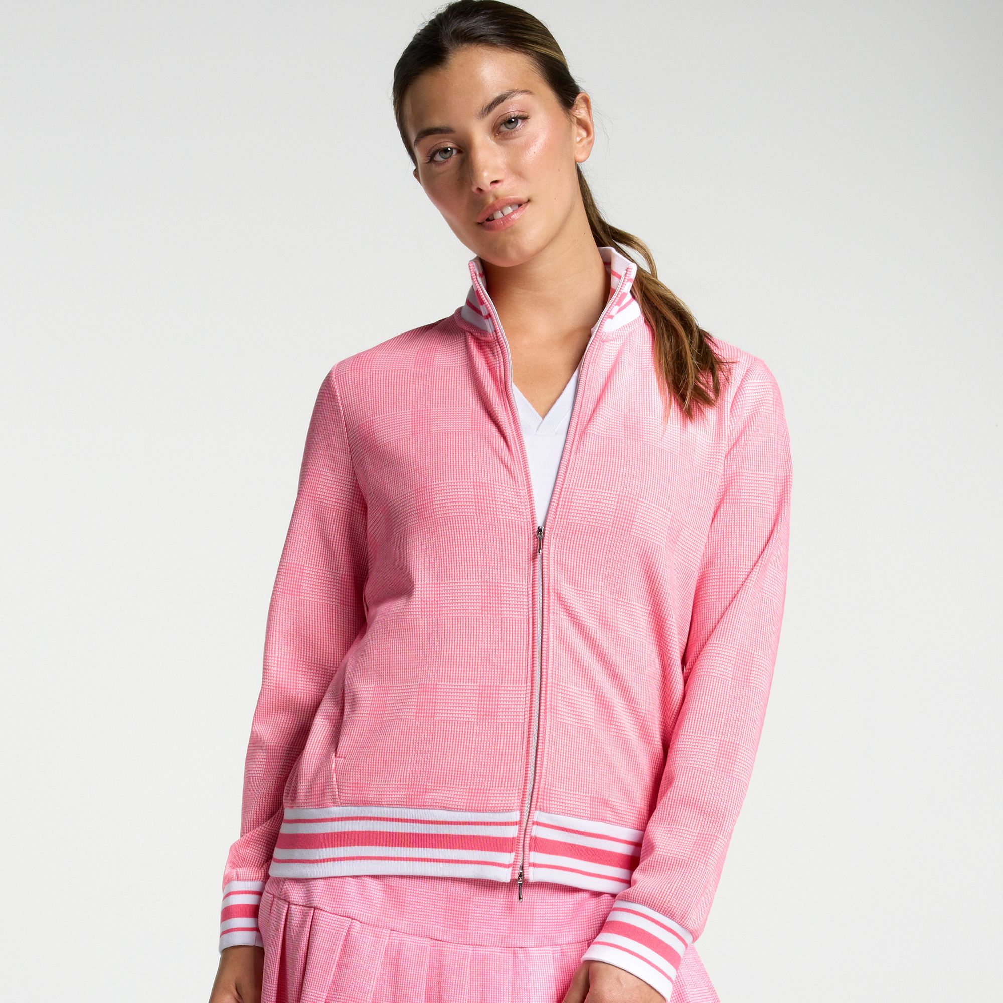 Walter Hagen Women's Clubhouse Full-Zip Jacquard Jacket