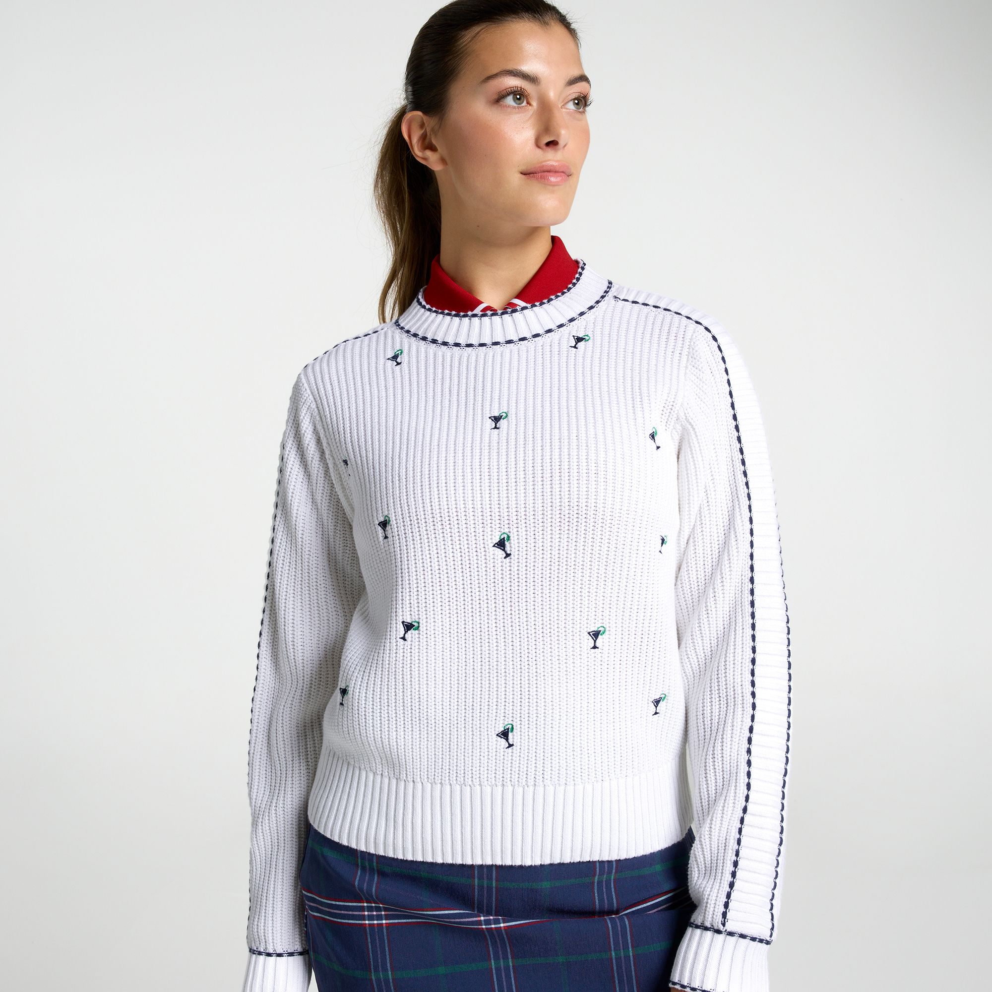 Walter Hagen Women's Clubhouse Holiday Crew Sweater