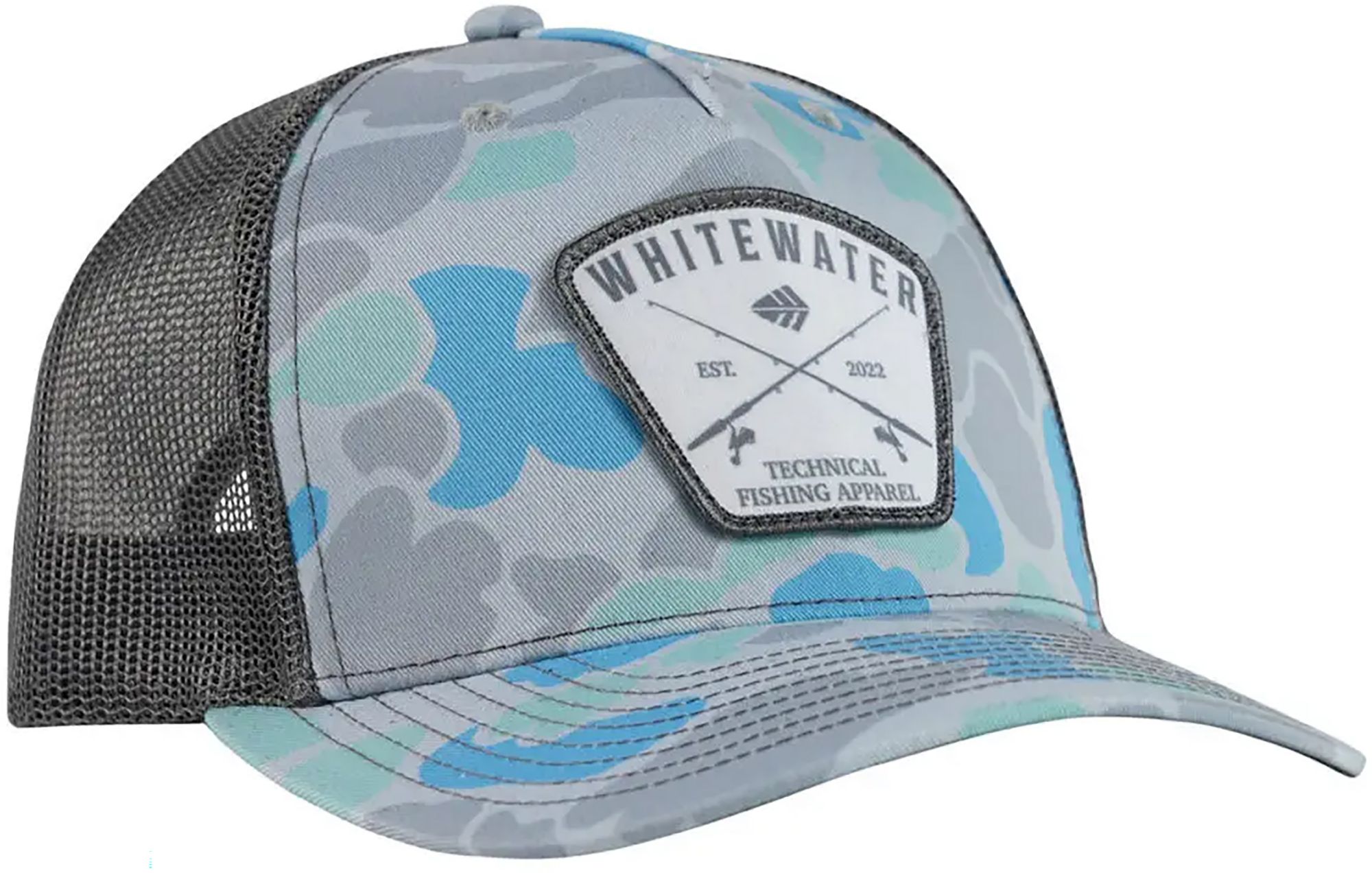 Whitewater Fishing Rod &amp; Reel Patch Hat
