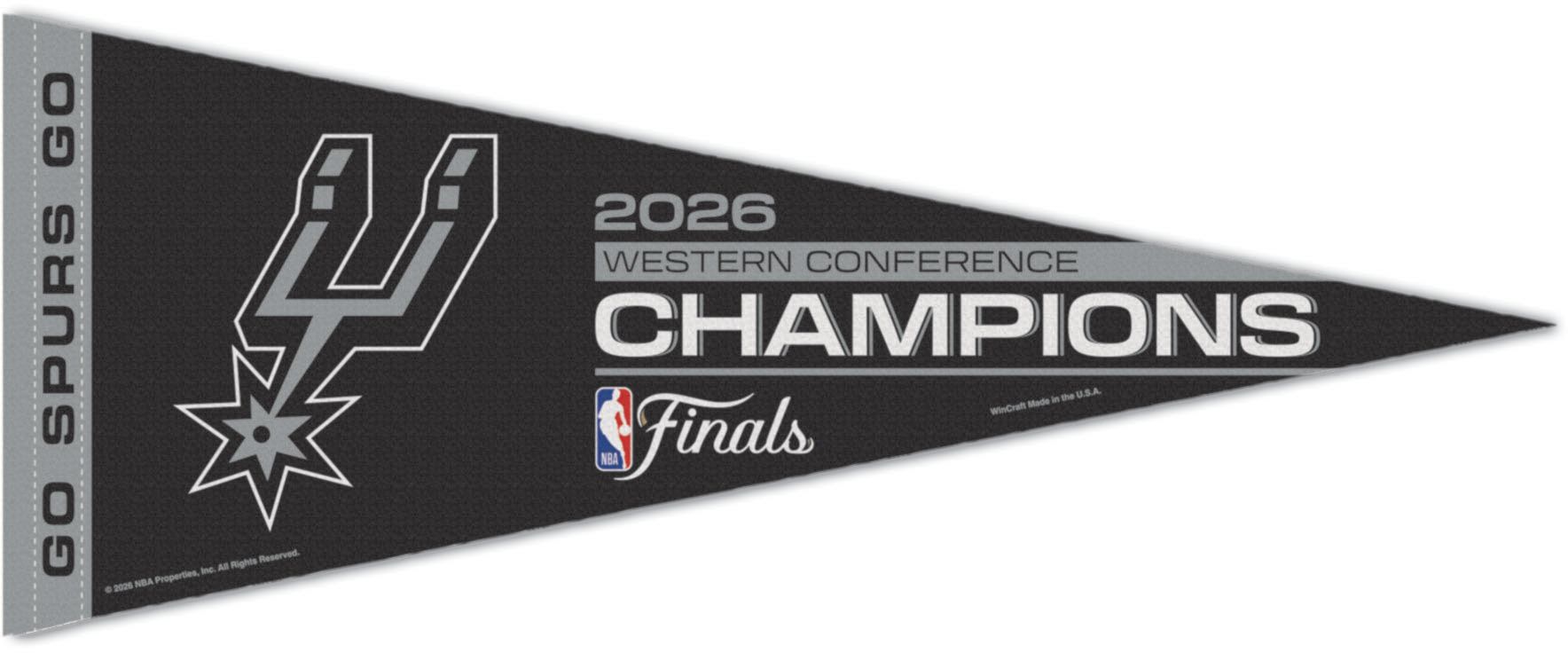 WinCraft 2026 Western Conference Champions San Antonio Spurs Pennant