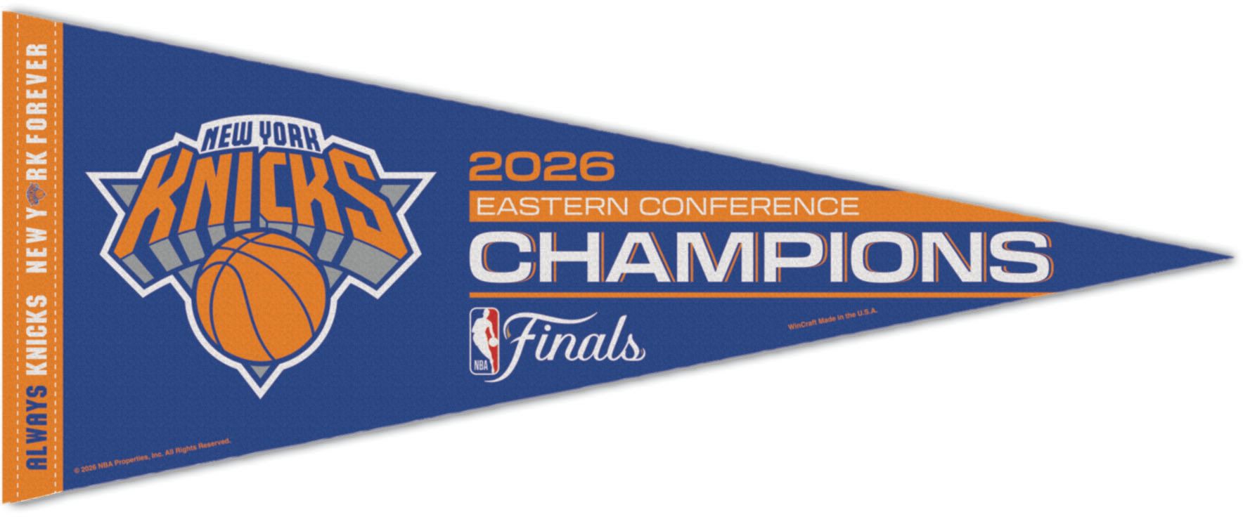 WinCraft 2026 Eastern Conference Champions New York Knicks Pennant