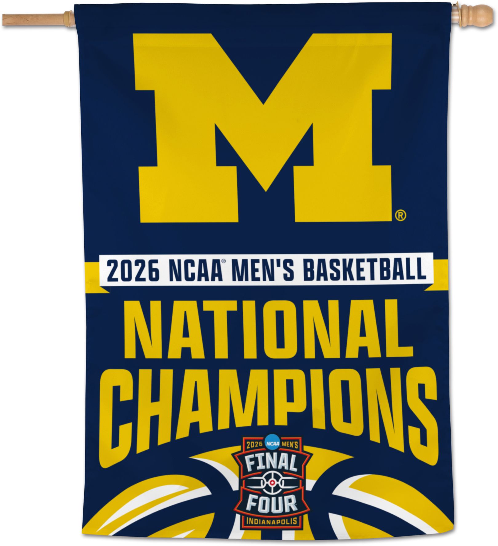 WinCraft 2026 Men's Basketball National Champions Michigan Wolverines Banner
