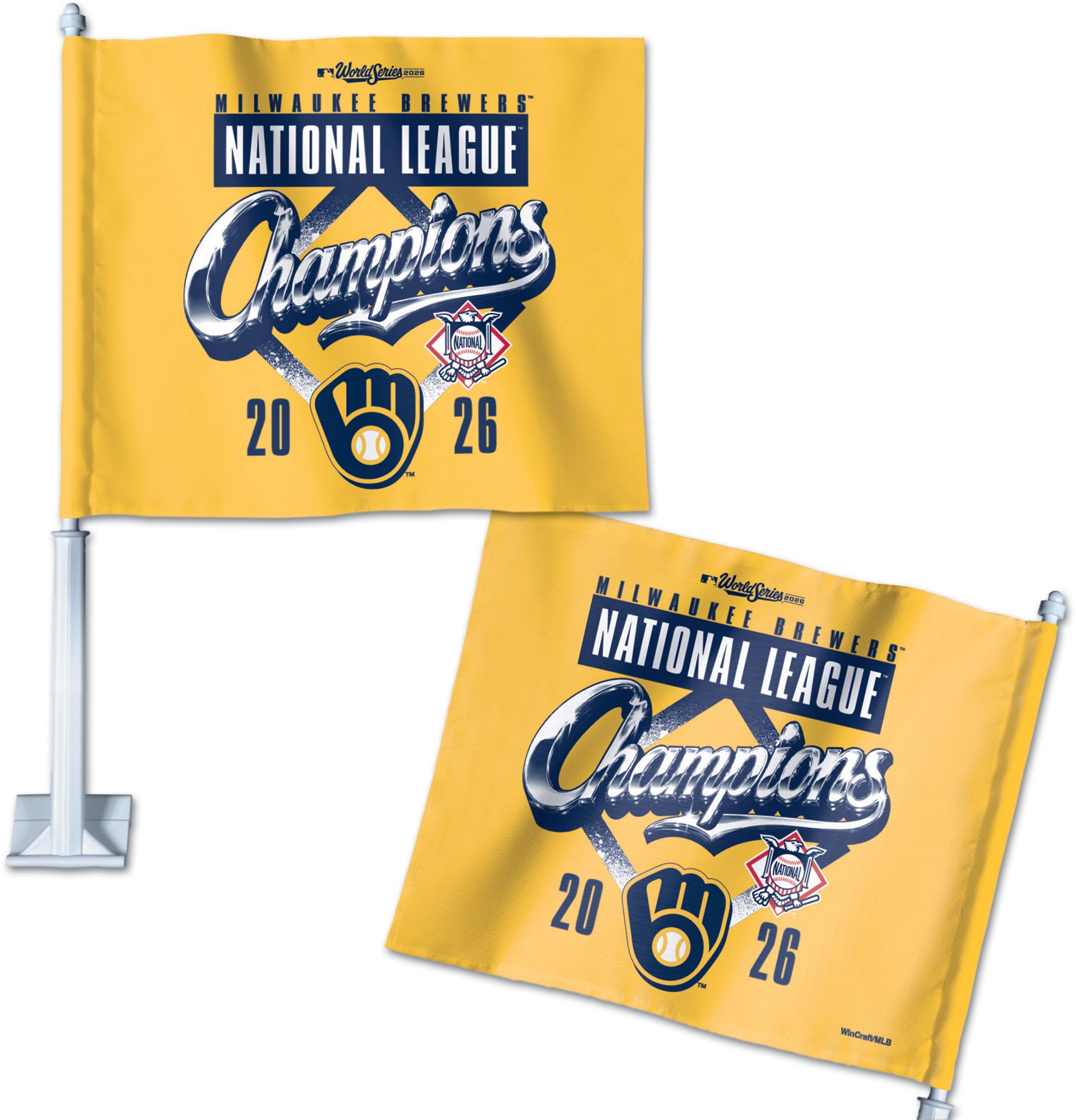 WinCraft Milwaukee Brewers 2026 NLCS Champions Car Flag