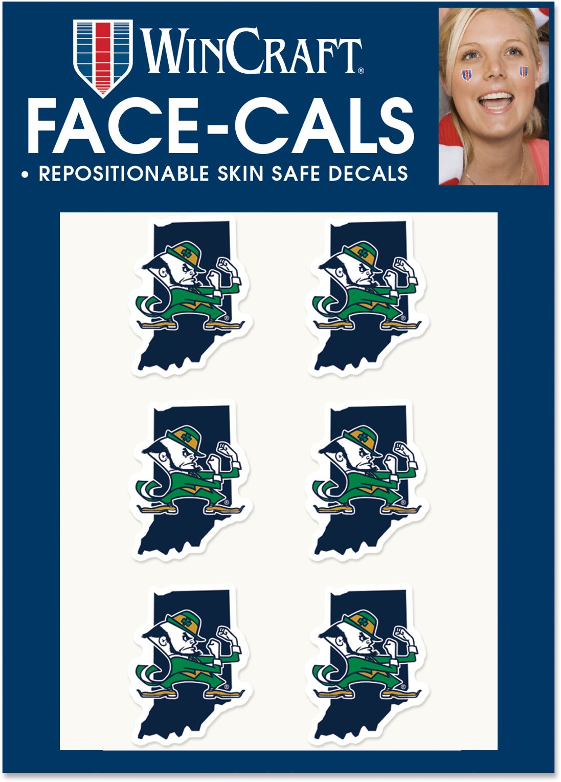 WinCraft Notre Dame Face-Cals
