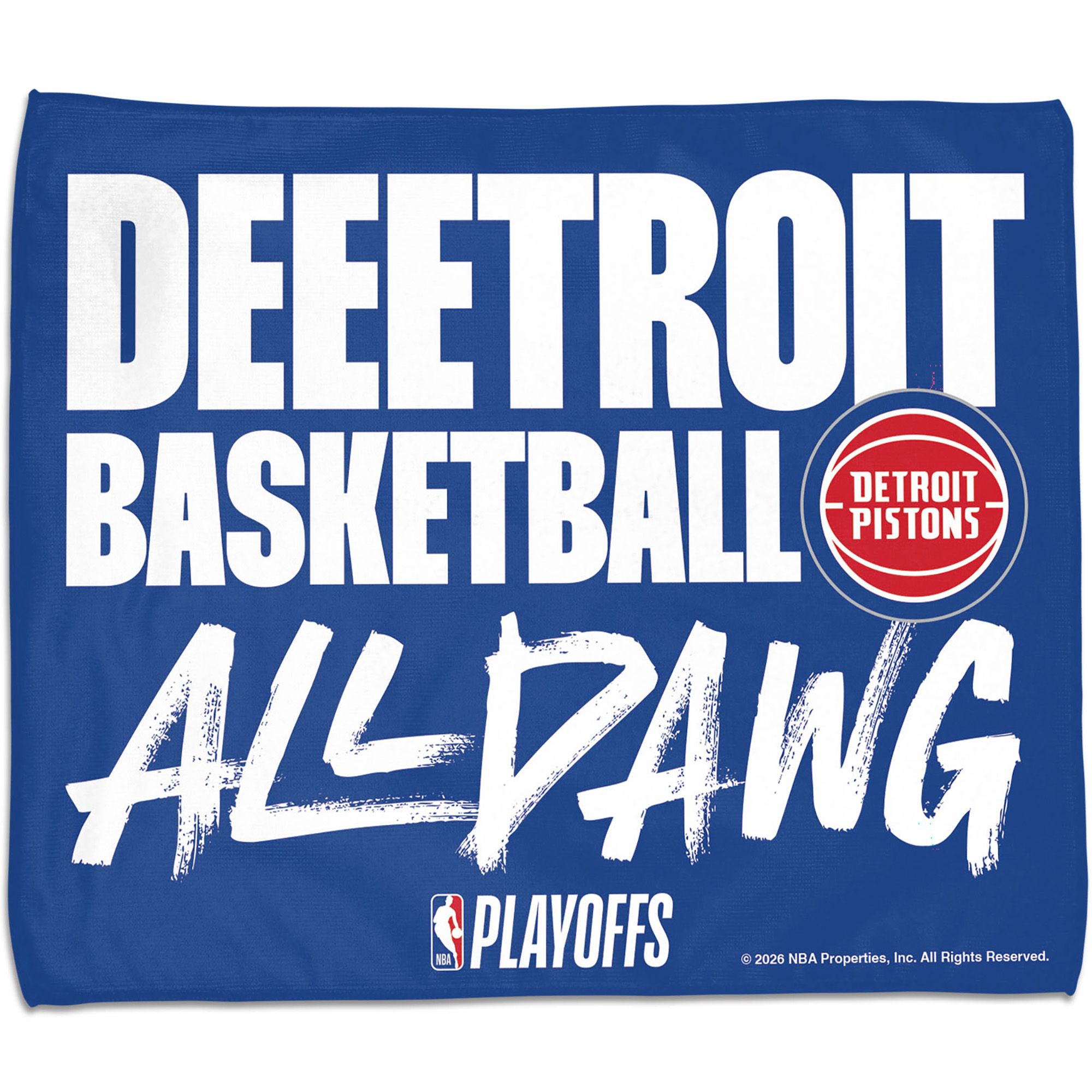 WinCraft Detroit Pistons "DEEETROIT Basketball All Dawg" 2026 NBA Playoffs Rally Towel