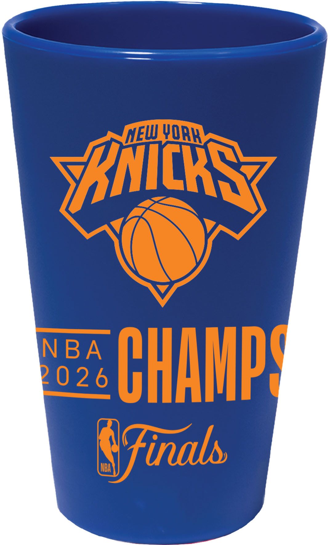 WinCraft 2026 NBA Champions New York Knicks 16oz. Silicone Pint Glass