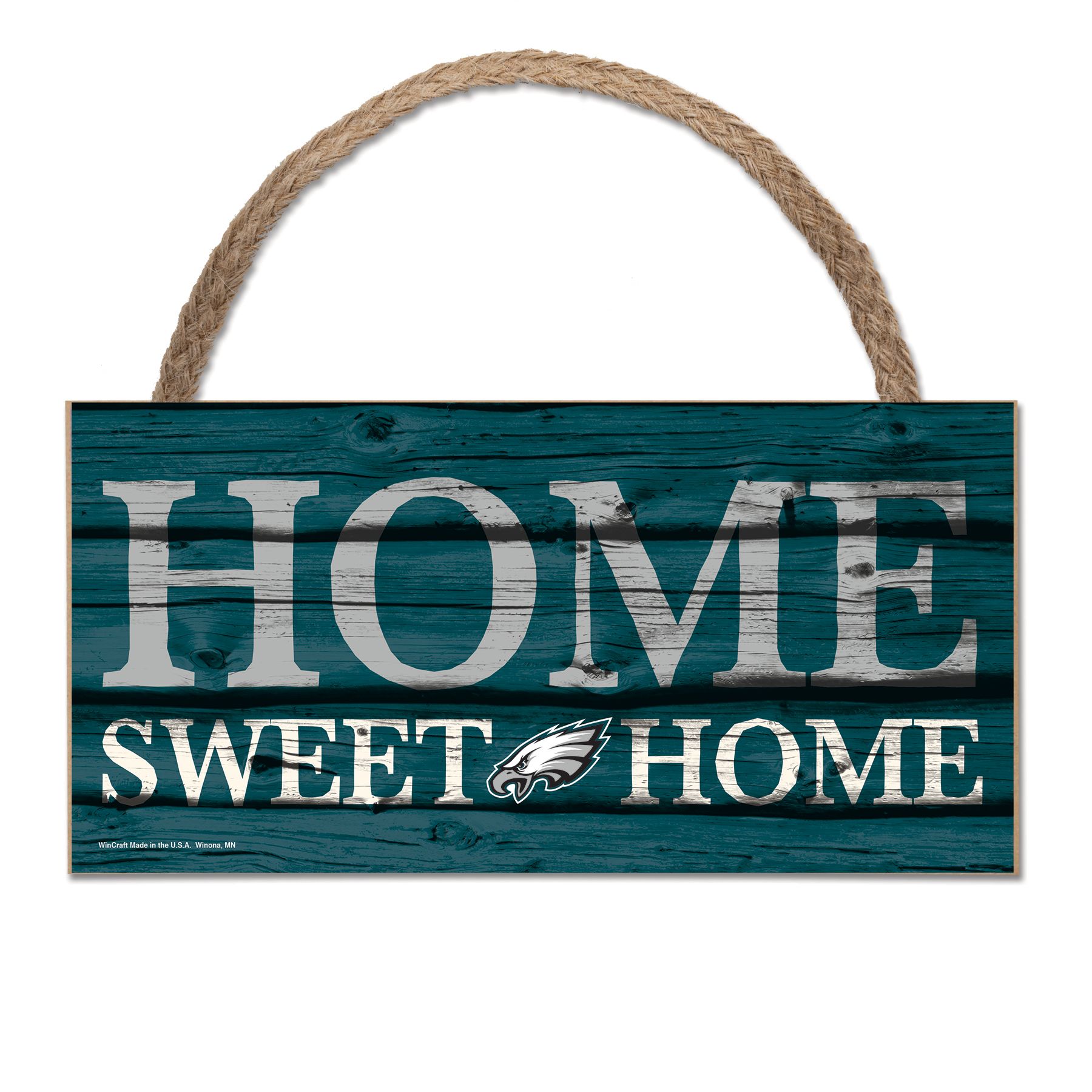 WinCraft Philadelphia Eagles Wood Sign with Rope