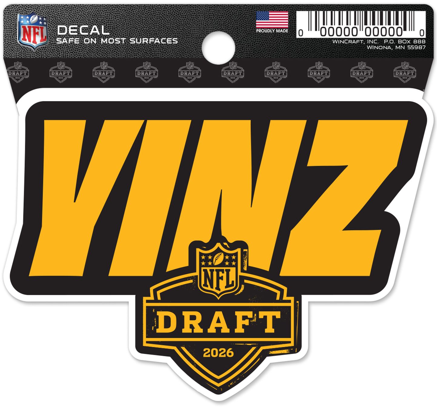 WinCraft 2026 NFL Draft Yinz Decal