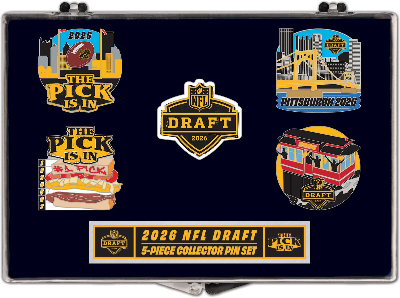 WinCraft 2026 NFL Draft 5-Piece Pin Set