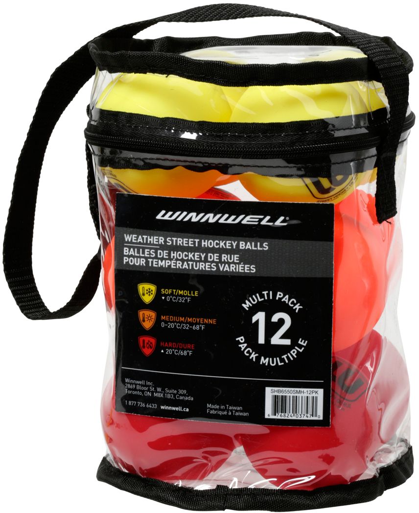 Winnwell All Weather Street Hockey Balls - 12 Pack
