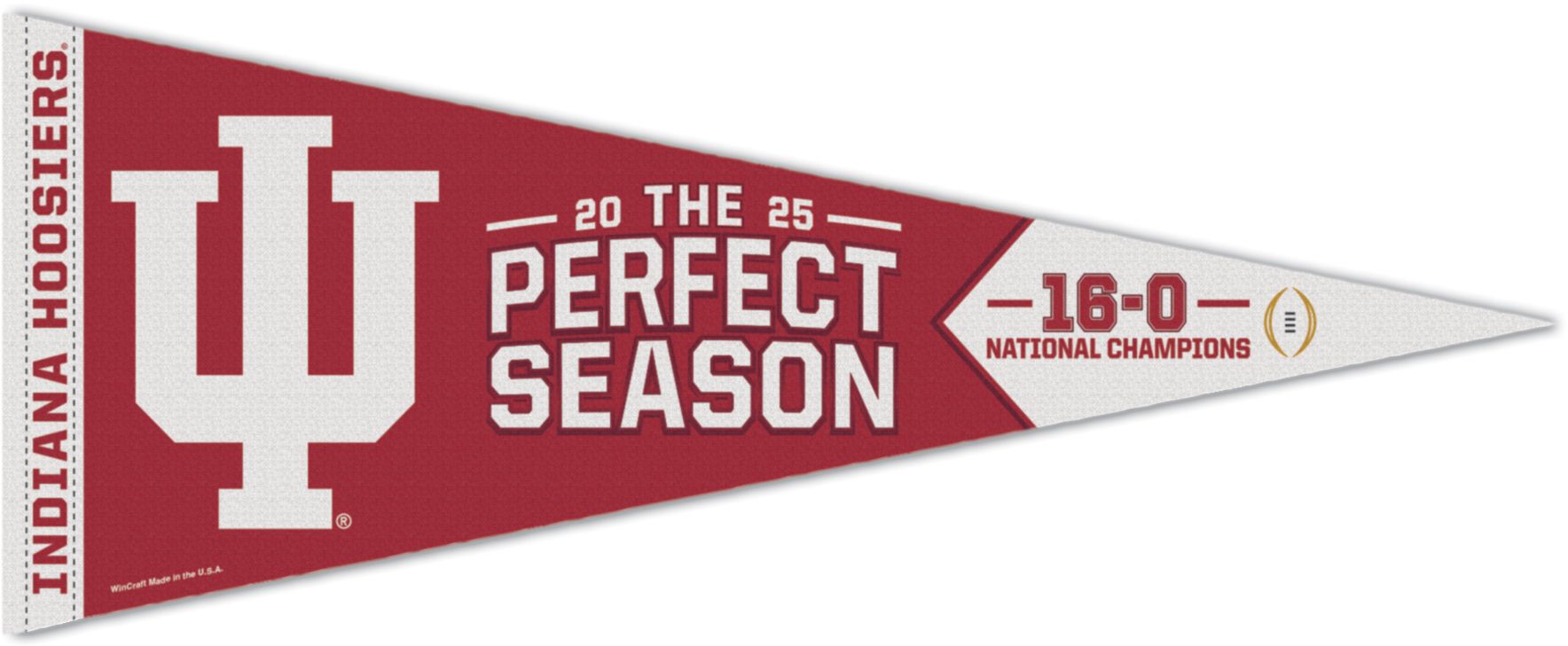 WinCraft Indiana Hoosiers Perfect Season 2025-26 CFP National Champions Pennant