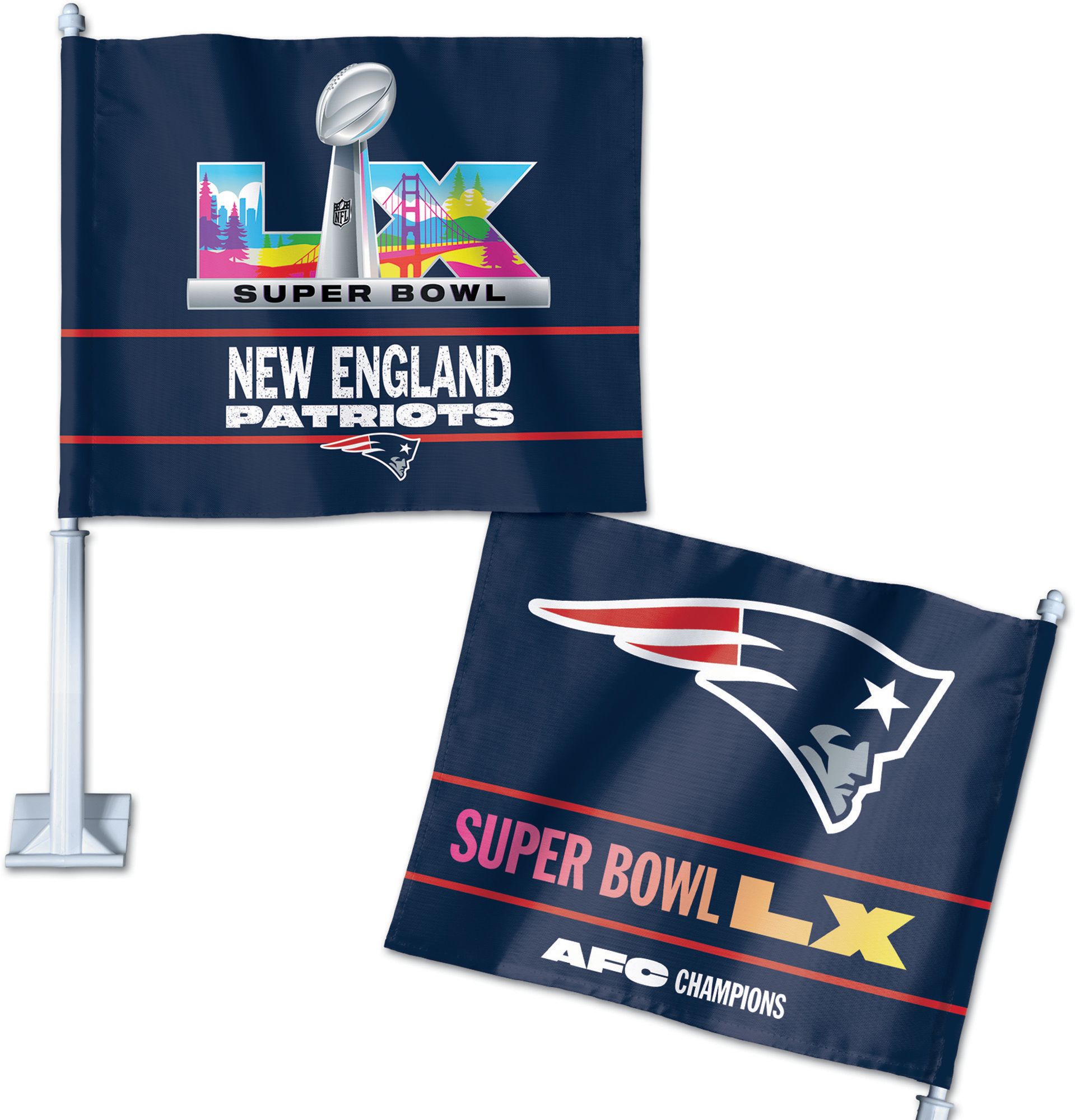 WinCraft 2025-26 AFC Champions New England Patriots Car Flag