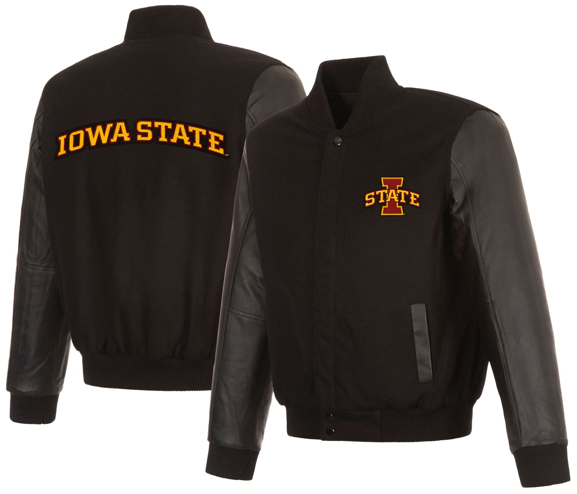 JH Design Men's Iowa State Cyclones Black Wool Jacket