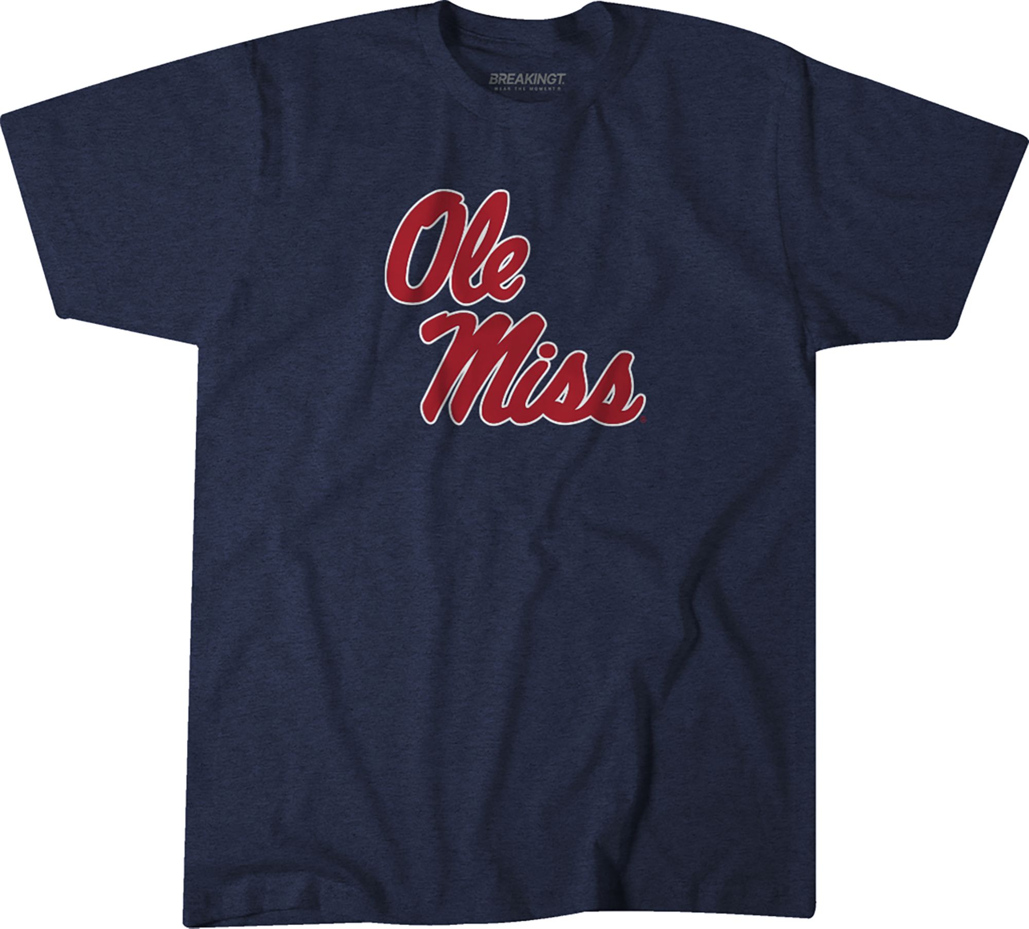 BreakingT Men's Ole Miss Rebels Navy Script T-Shirt