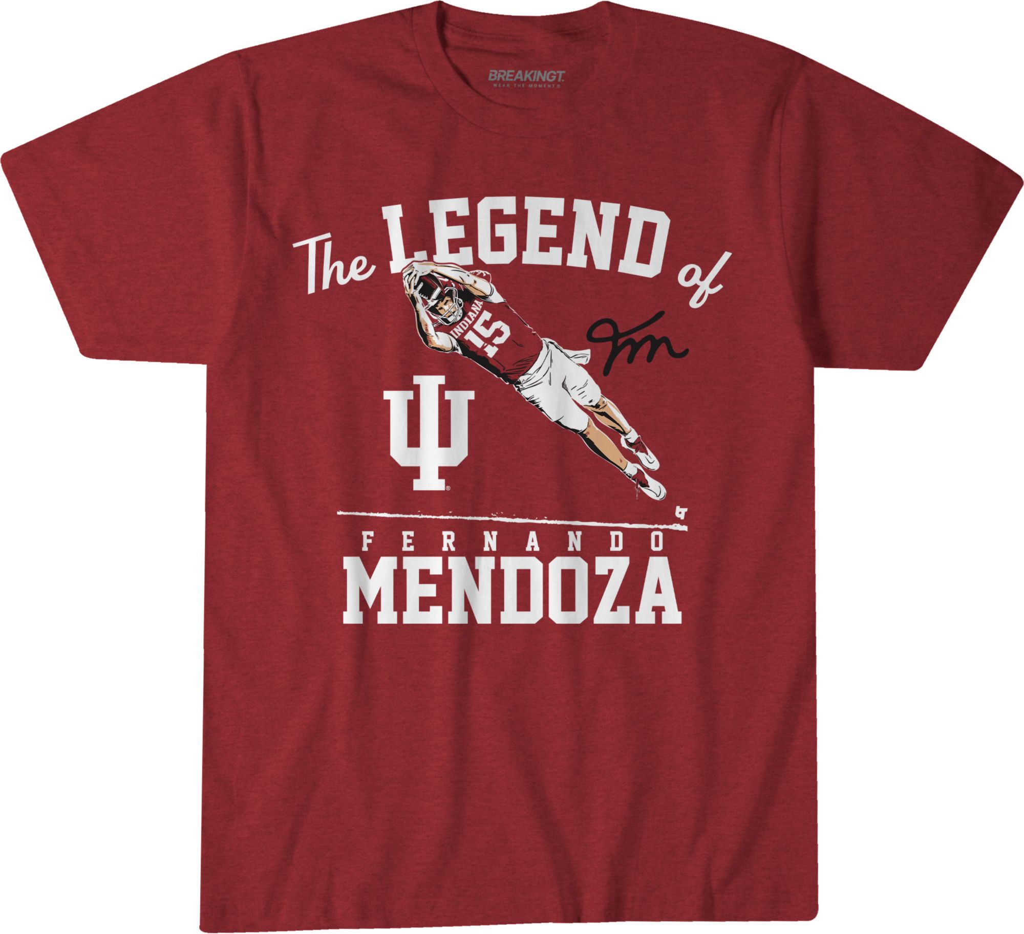 BreakingT Adult Indiana Hoosiers Legend of Mendoza 2025-26 CFP National Champions T-Shirt