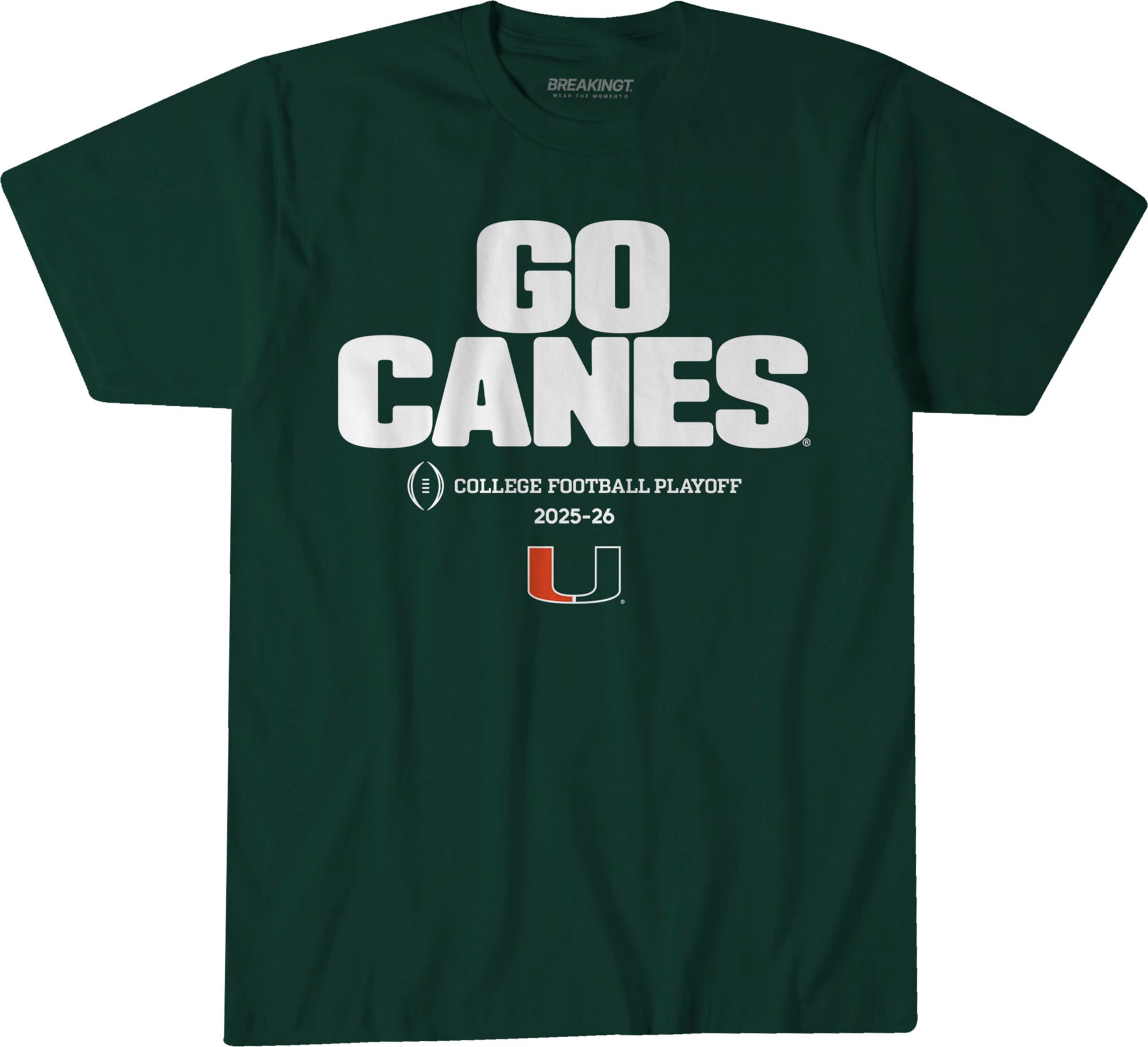 BreakingT Youth Miami Hurricanes Green Slogan T-Shirt