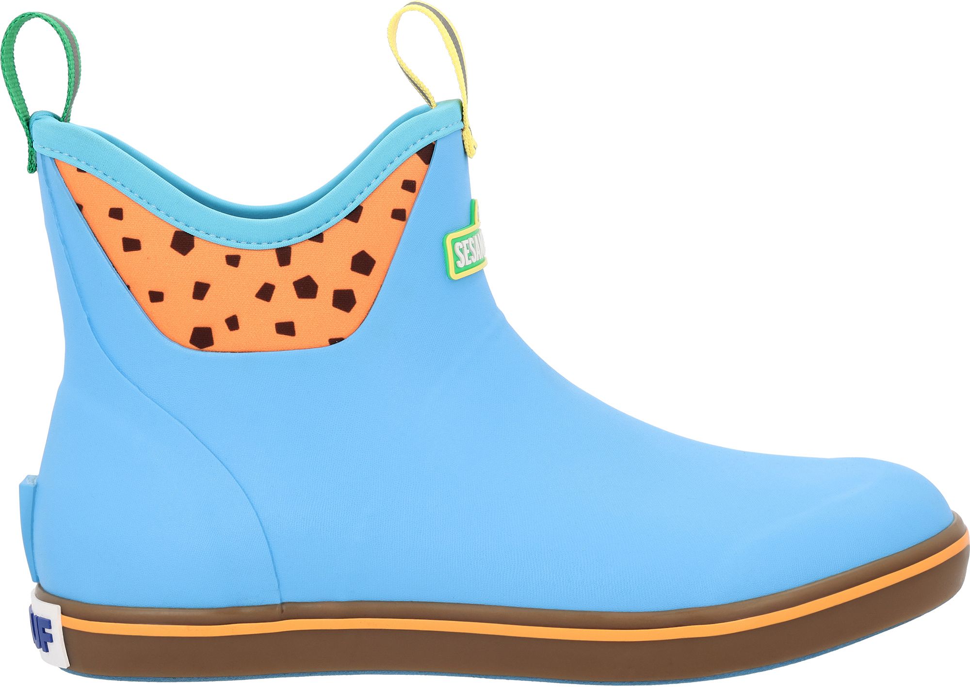 XtraTuf Mens Sesame Street Cookie Monster Ankle Deck Boots