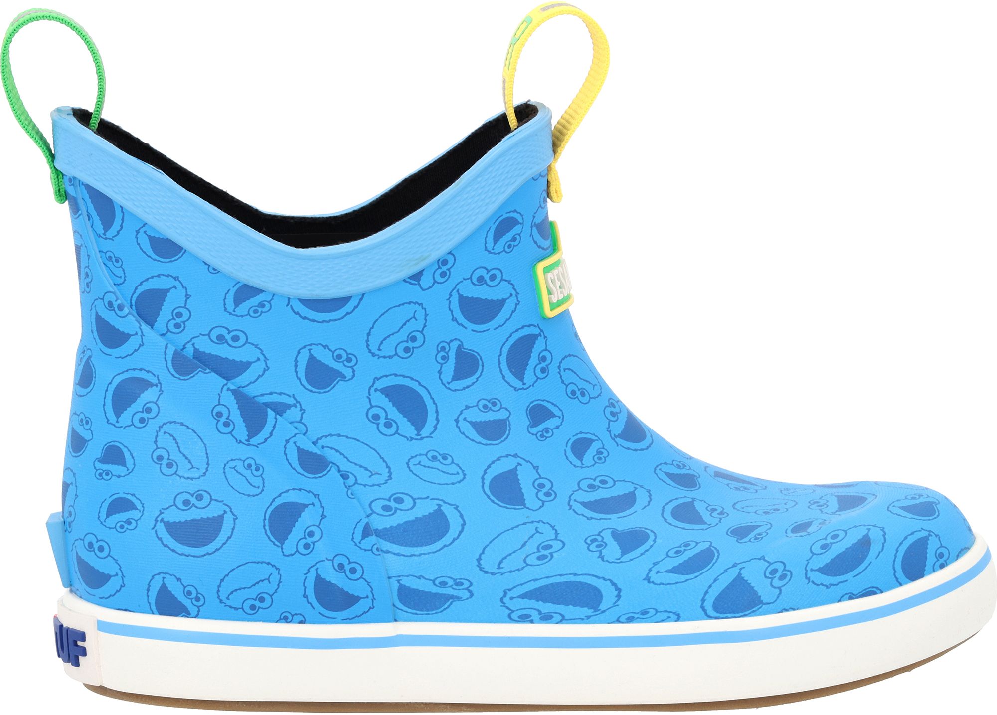 XtraTuf Kids Sesame Street Cookie Monster Ankle Deck Boots