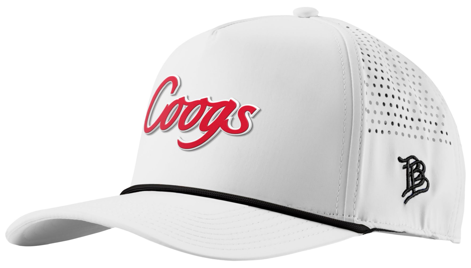 Branded Bills Adult Houston Cougars White Five Panel Rope Adjustable Snapback Hat