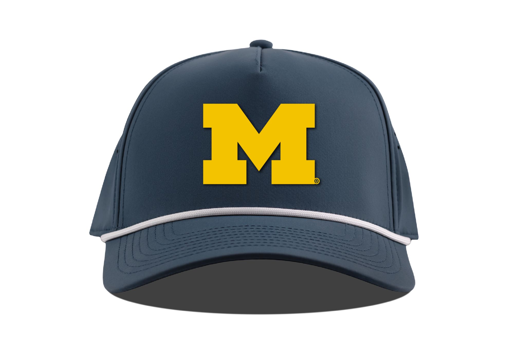 Branded Bills Adult Michigan Wolverines Navy Block Rope Adjustable Snapback Hat