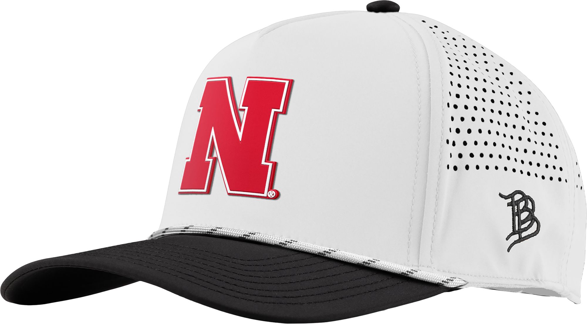 Branded Bills Adult Nebraska Cornhuskers Logo White Rope Adjustable Snapback Hat