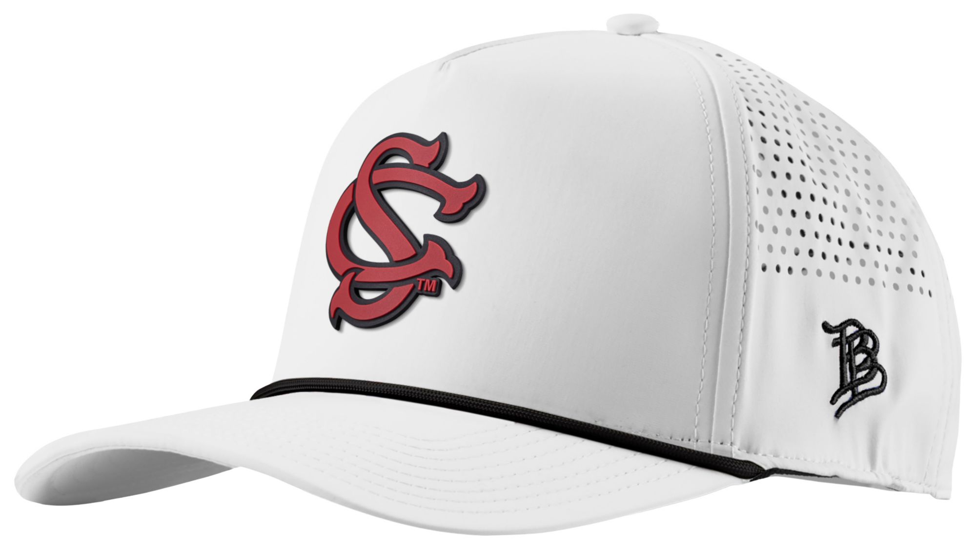 Branded Bills Adult South Carolina Gamecocks White Performance Adjustable Dad Hat