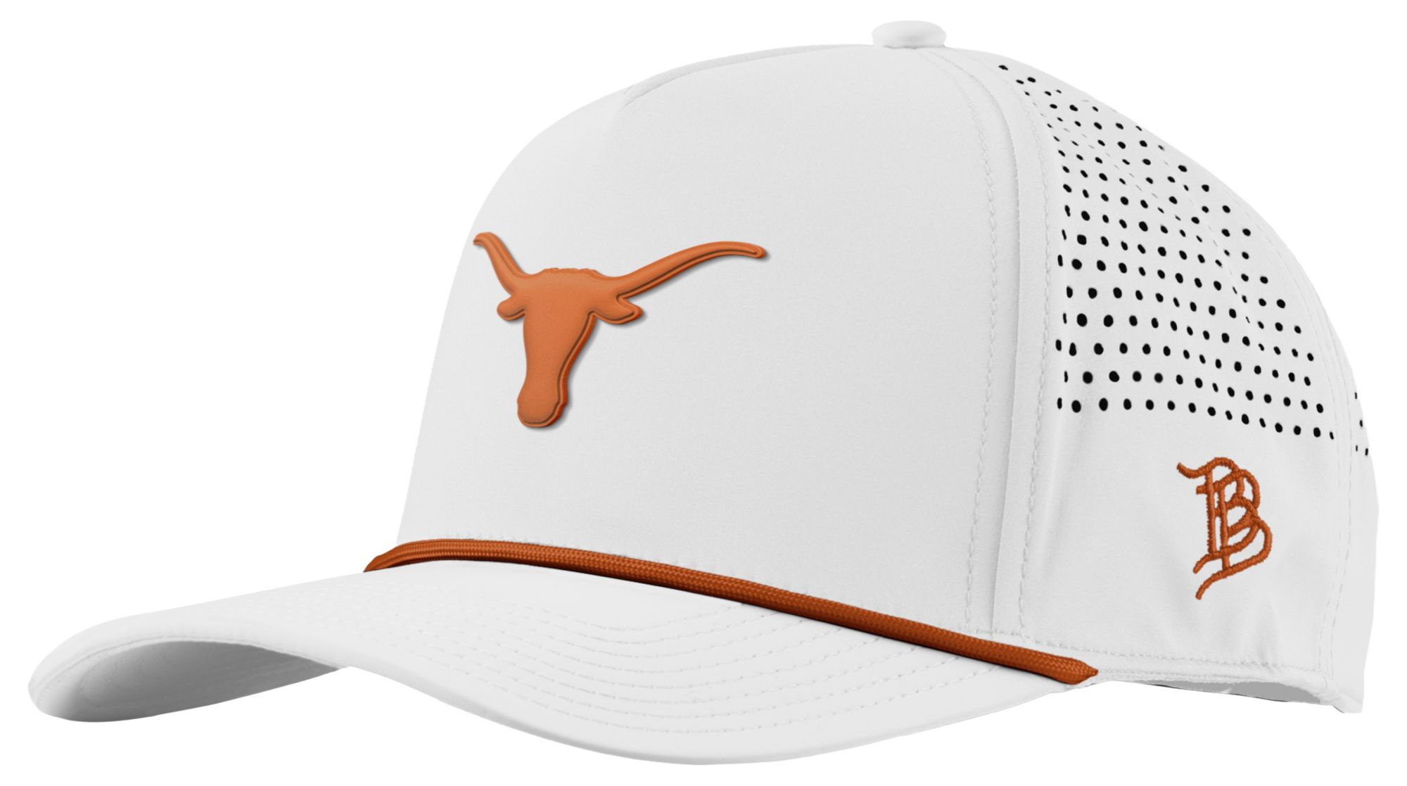 Branded Bills Adult Texas Longhorns White Five Panel Rope Adjustable Snapback Hat