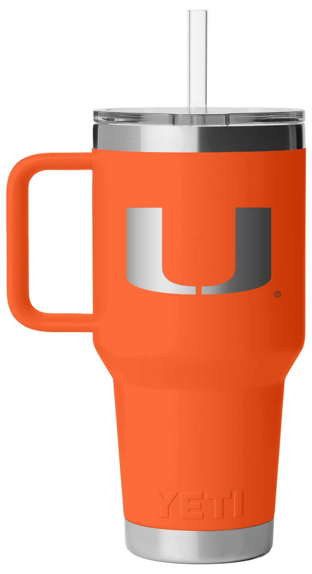 YETI Miami Hurricanes 35 oz. Rambler Mug with Straw Lid