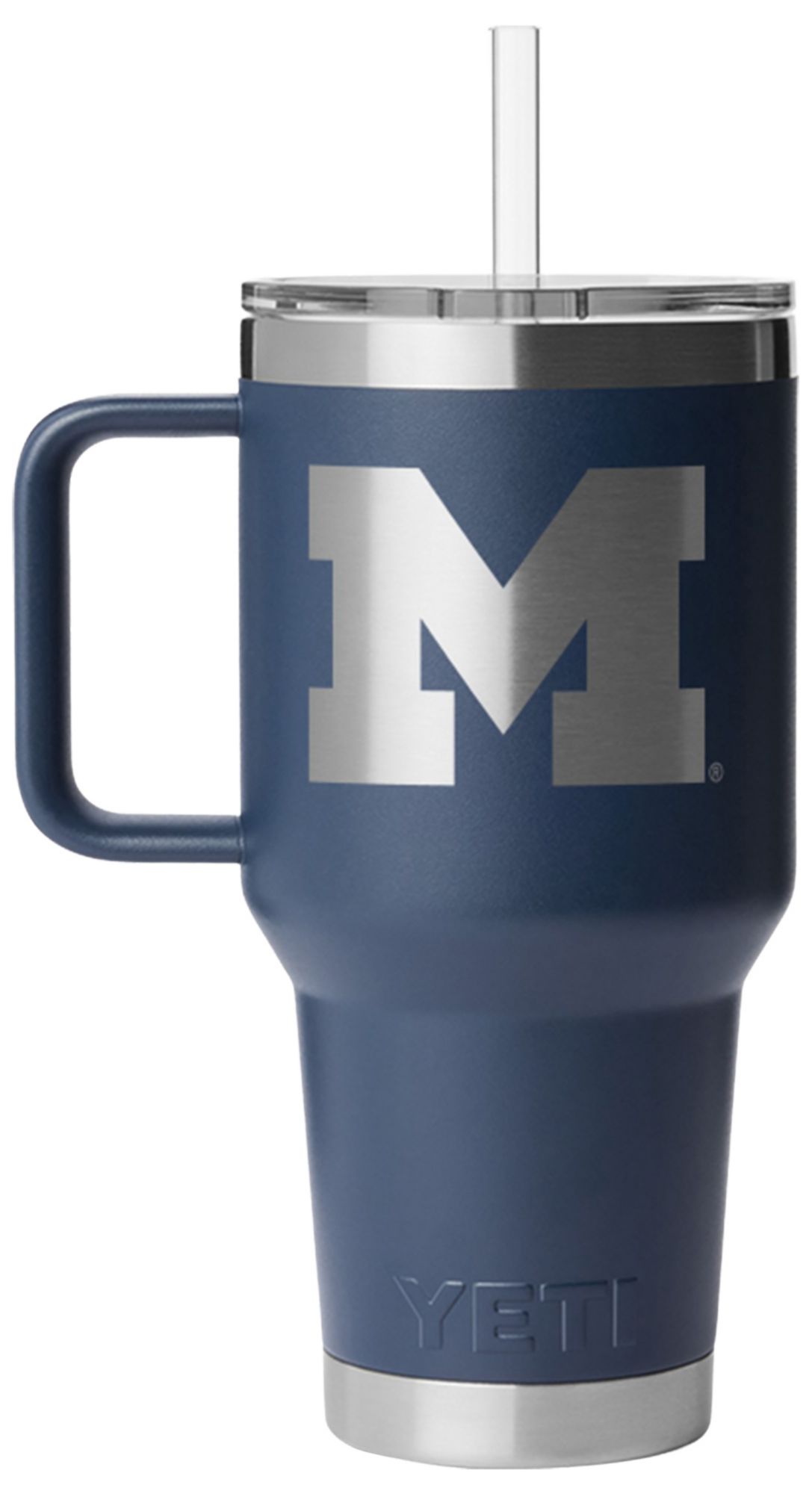 YETI Michigan Wolverines 35 oz. Rambler Mug with Straw Lid