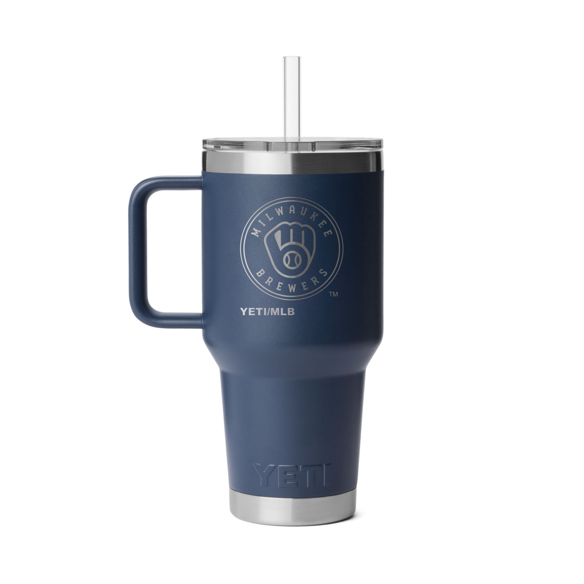YETI Milwaukee Brewers 35 oz. Rambler Mug with Straw Lid