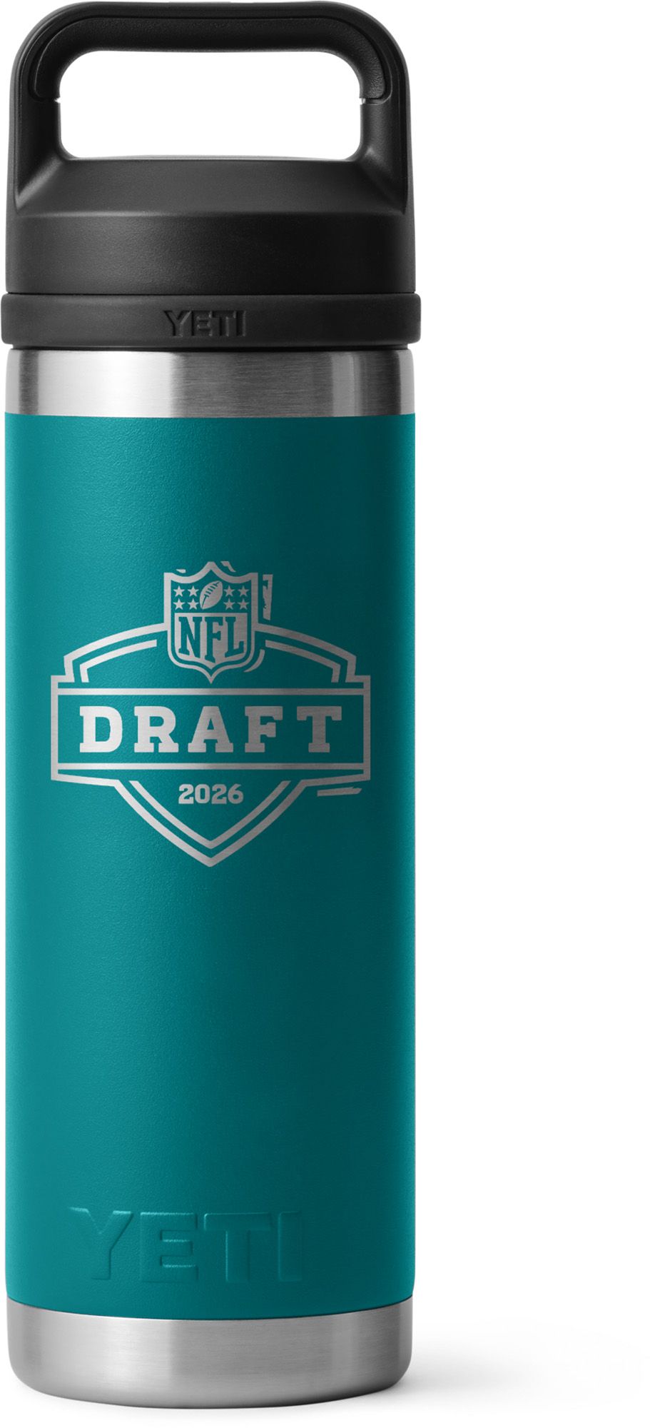 YETI 2026 NFL Draft 18 oz. Rambler Teal Bottle with Chug Cap