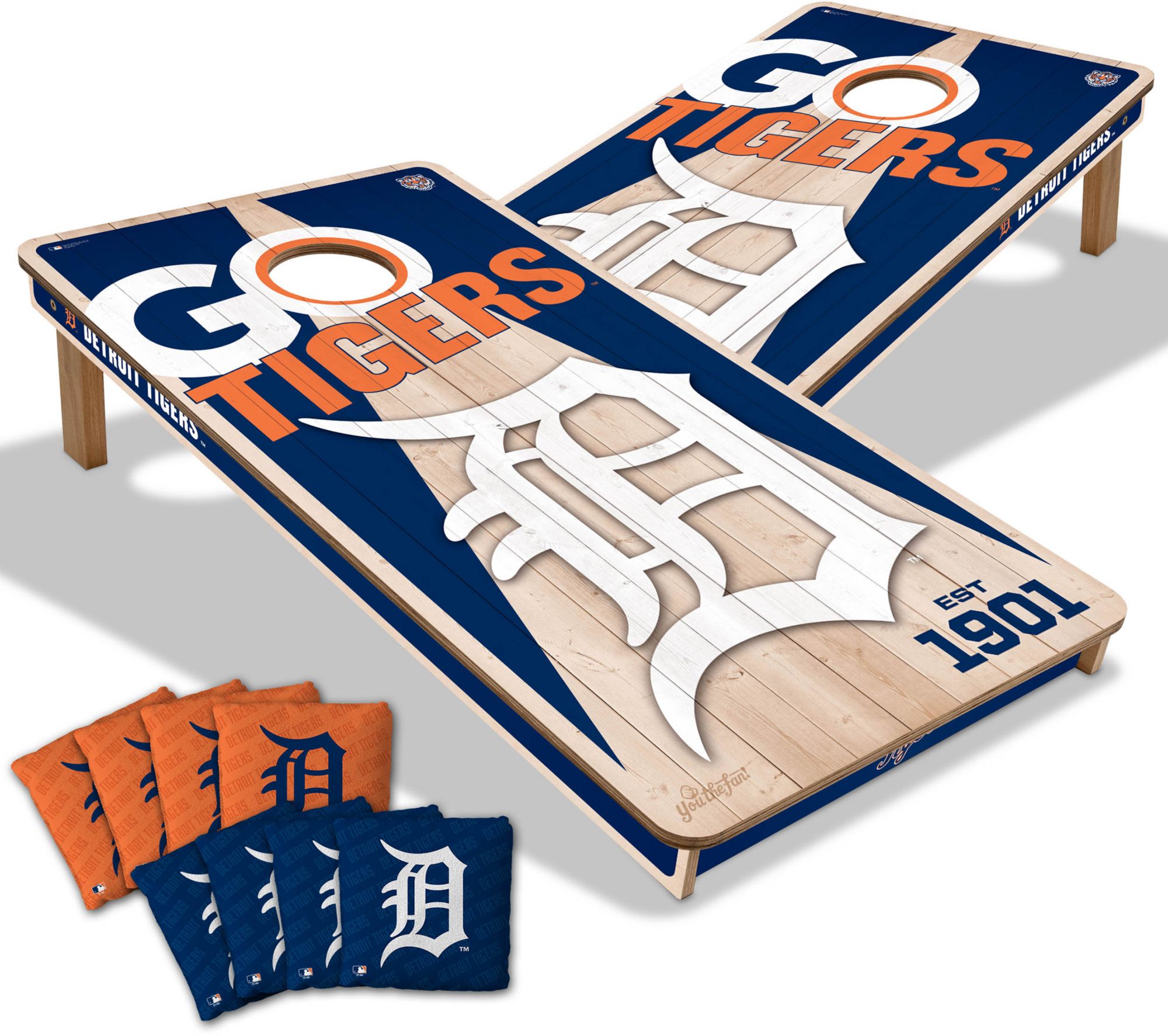 YouTheFan Detroit Tigers 2' x 4' Cornhole Boards