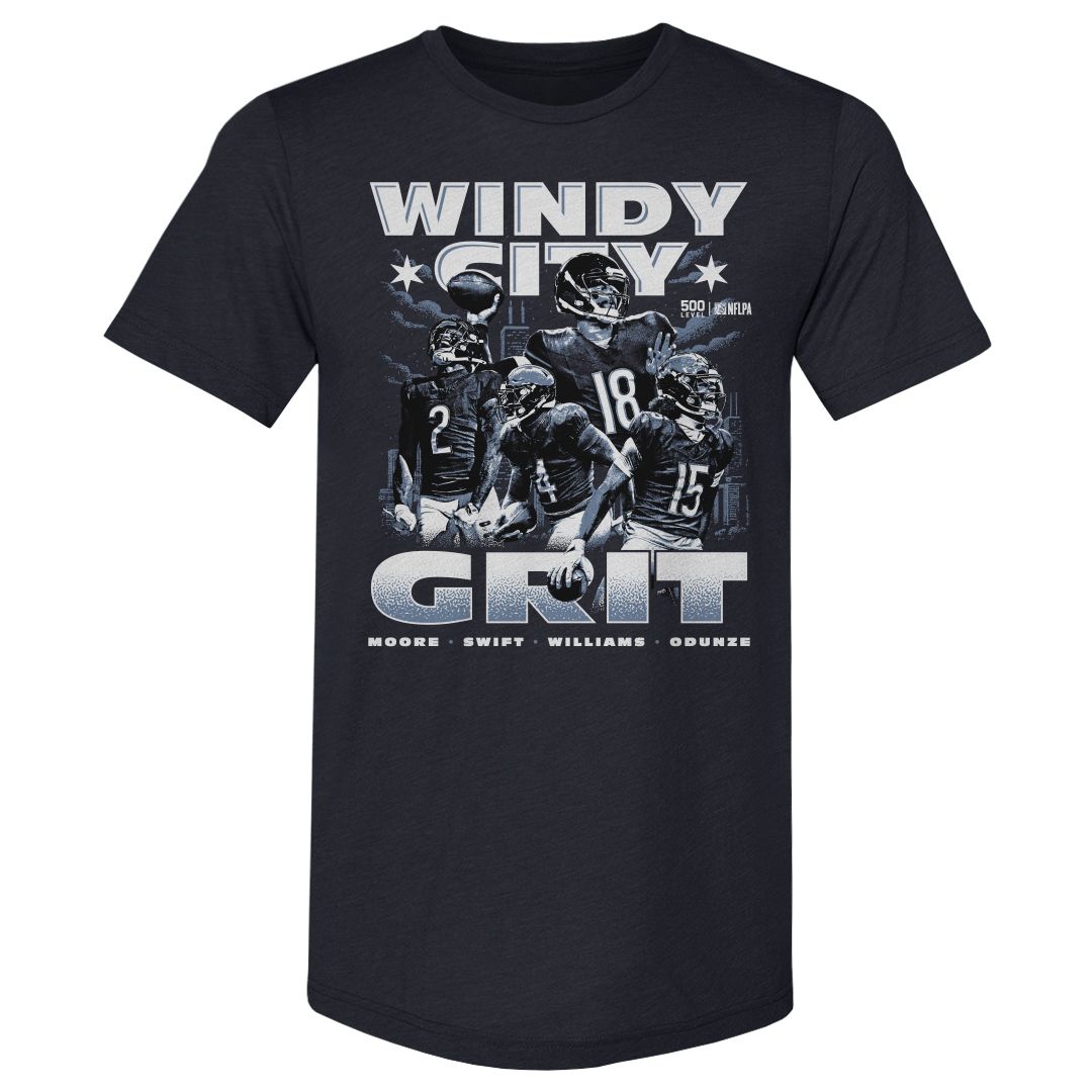 500 LEVEL Men's Chicago Bears Navy Windy City T-Shirt