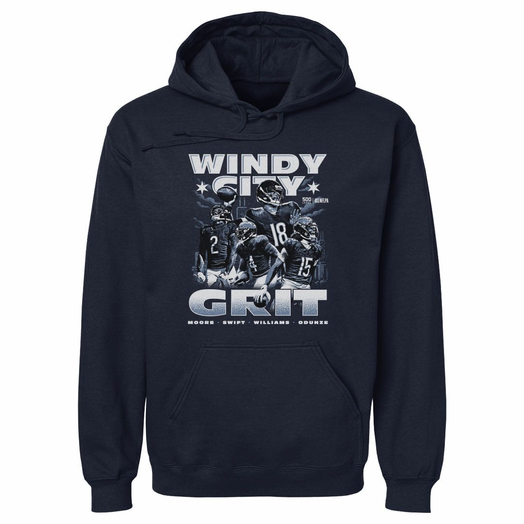 500 LEVEL Men's Chicago Bears Navy Windy City Hoodie