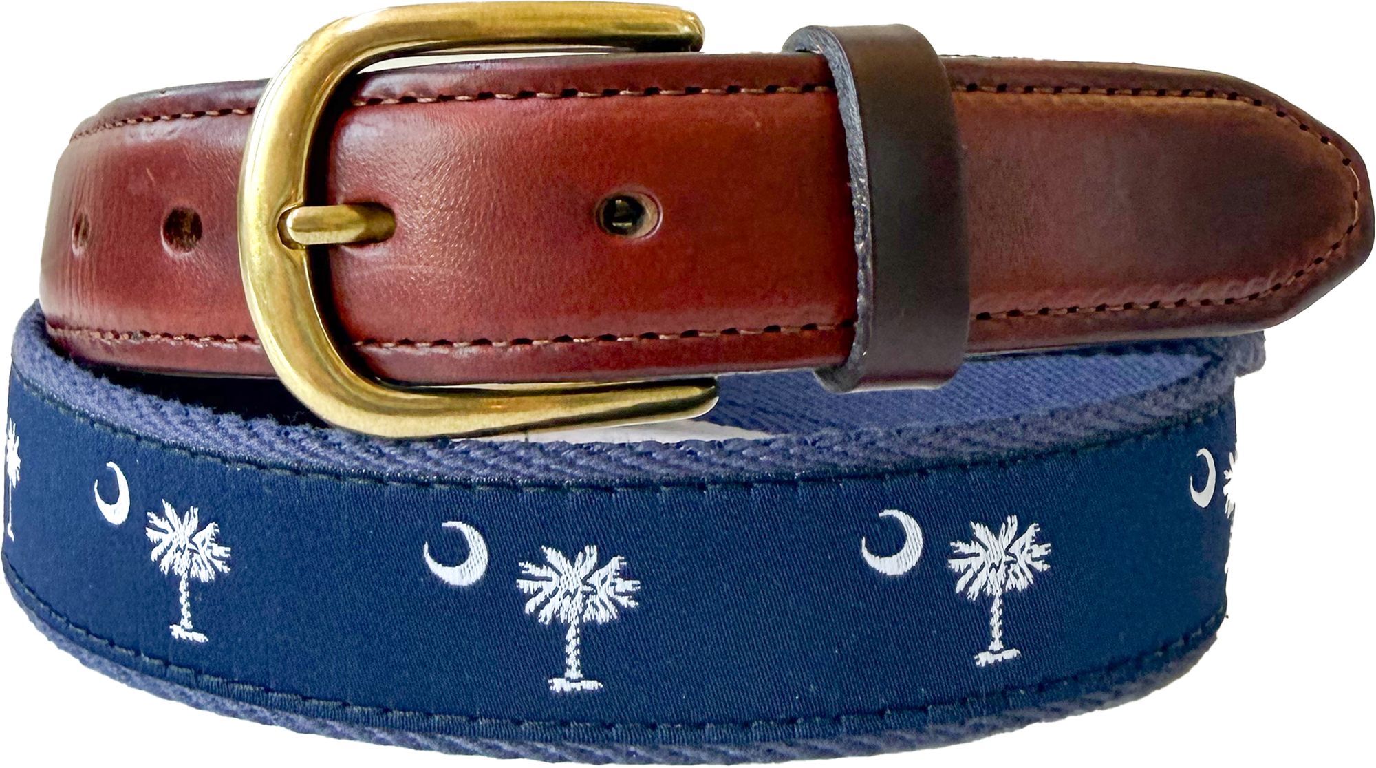 YRI Belts Men's South Carolina Ribbon Golf Belt